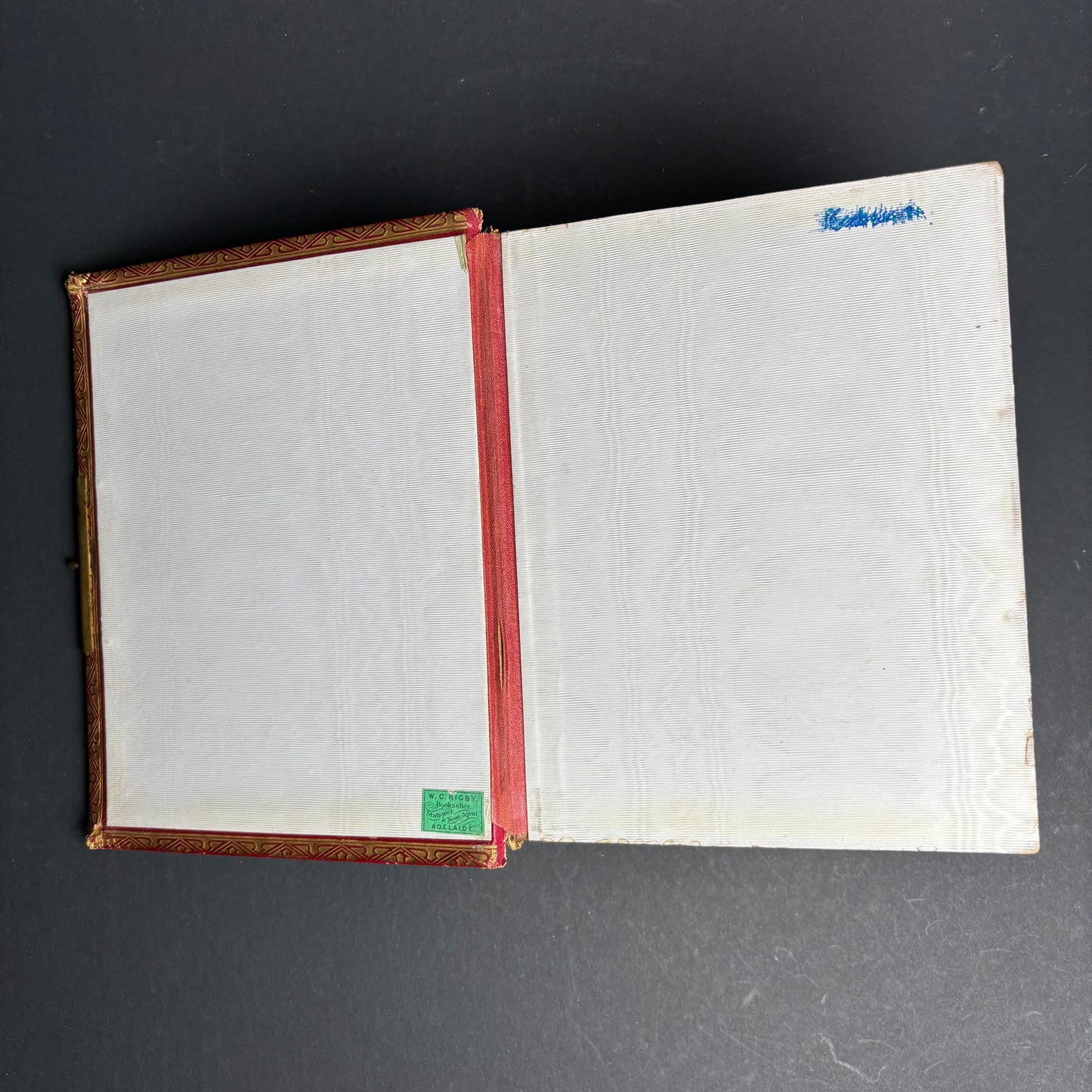 Antique Victorian Leather Photograph Album with Brass Clasp – c1890