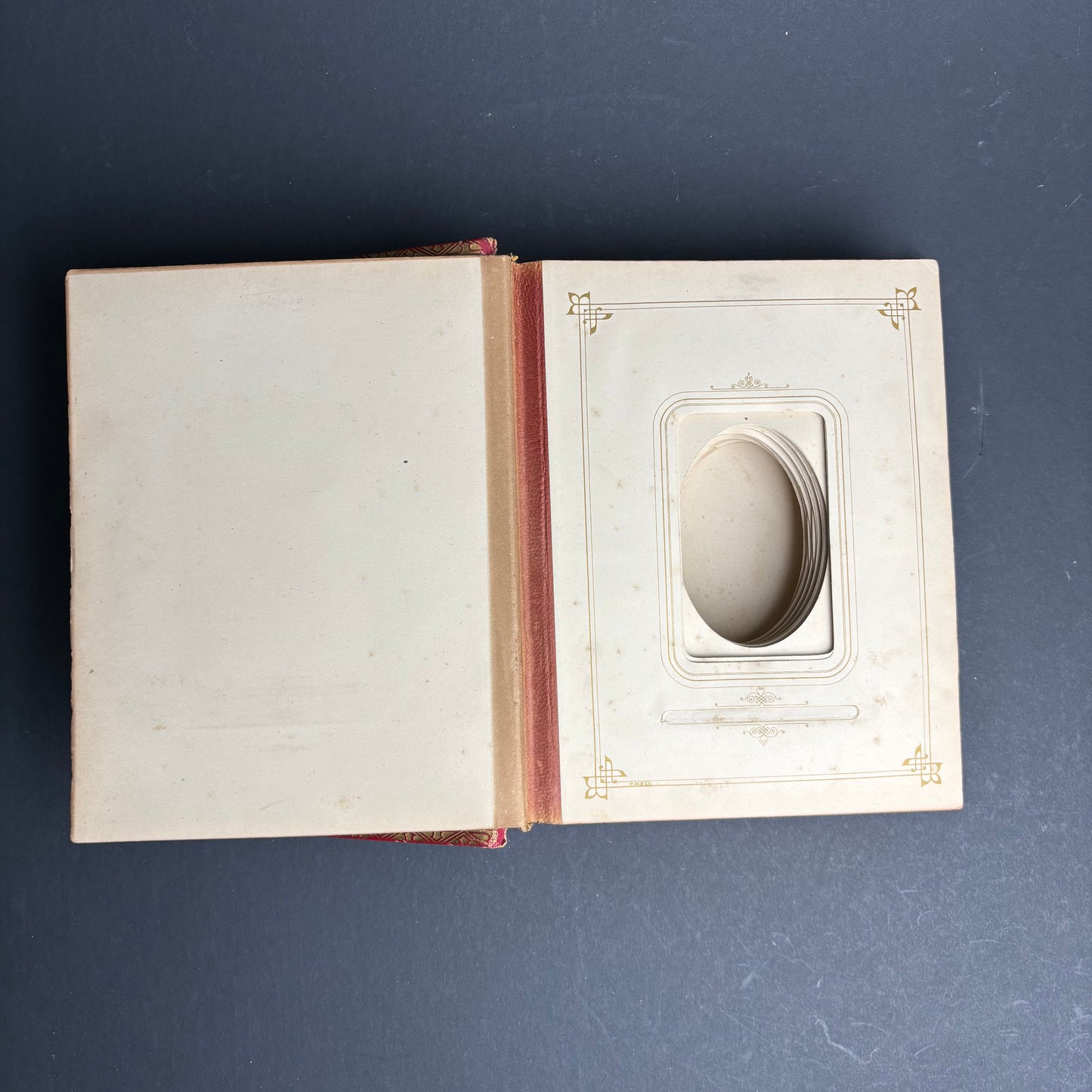 Antique Victorian Leather Photograph Album with Brass Clasp – c1890