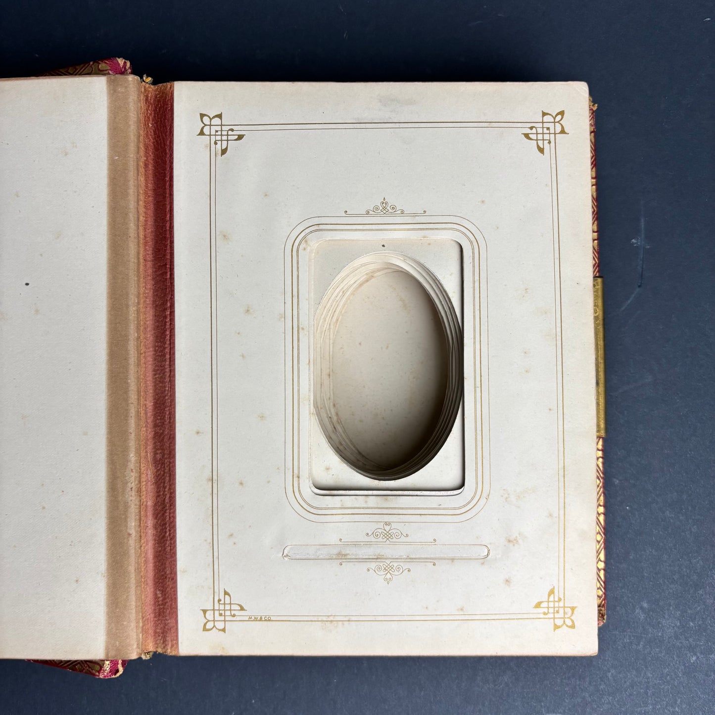 Antique Victorian Leather Photograph Album with Brass Clasp – c1890