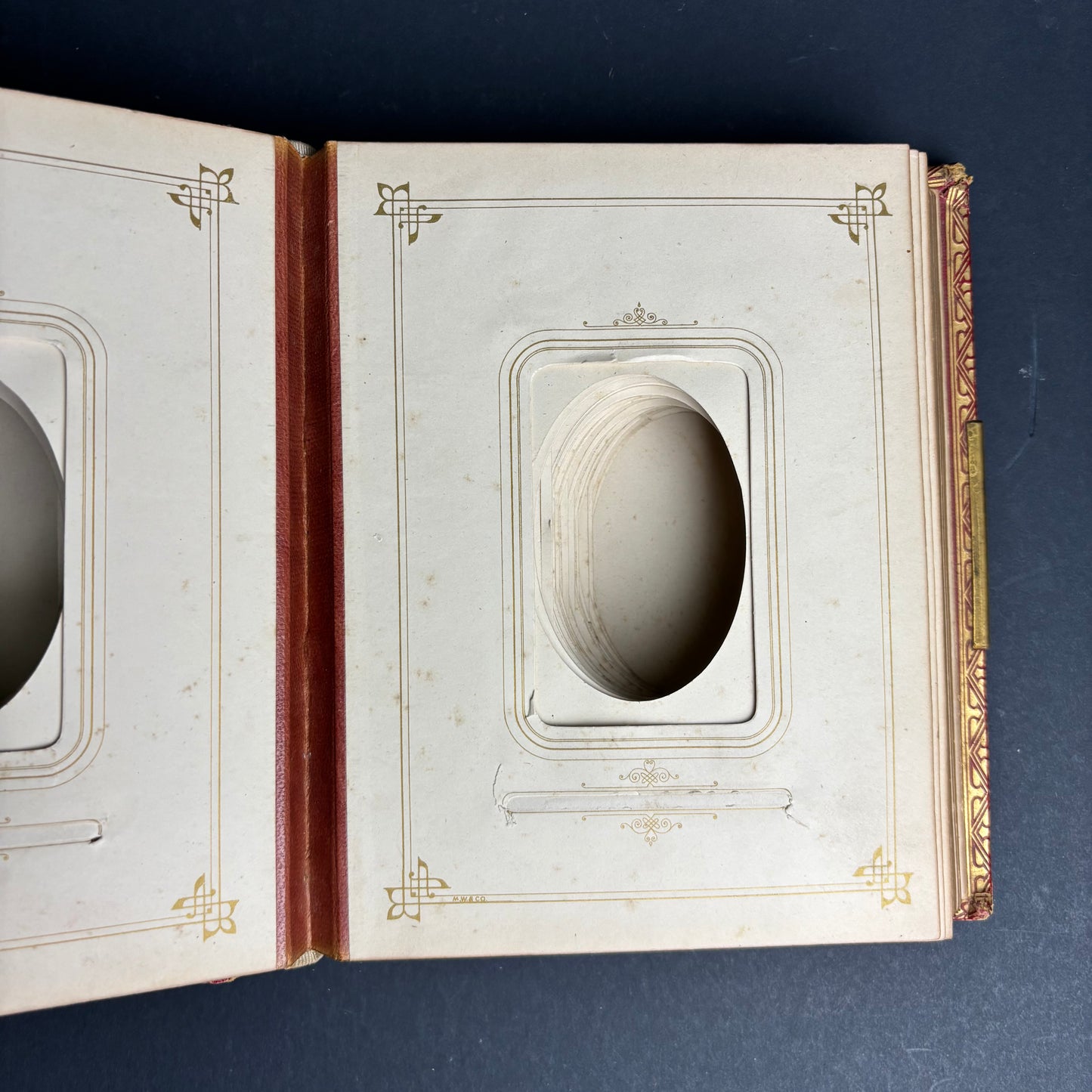 Antique Victorian Leather Photograph Album with Brass Clasp – c1890