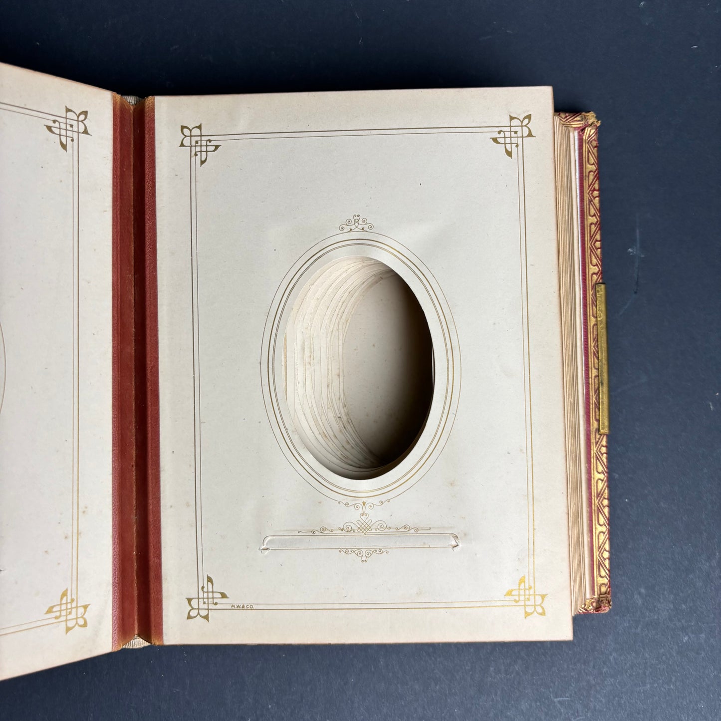 Antique Victorian Leather Photograph Album with Brass Clasp – c1890