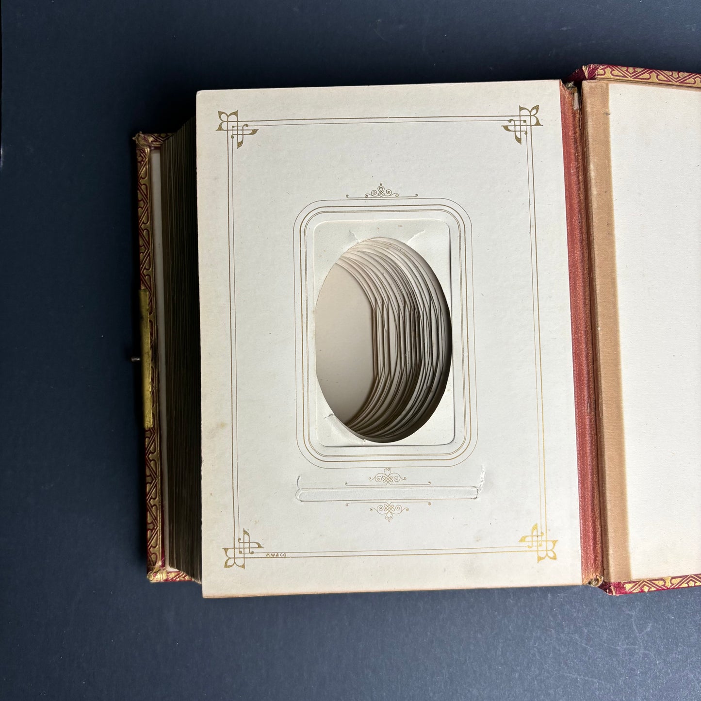 Antique Victorian Leather Photograph Album with Brass Clasp – c1890