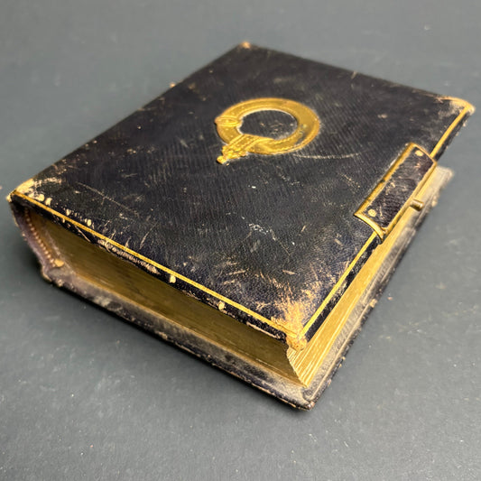 Antique Victorian Photograph Album with Brass Clasp – Christmas 1891 Dedication