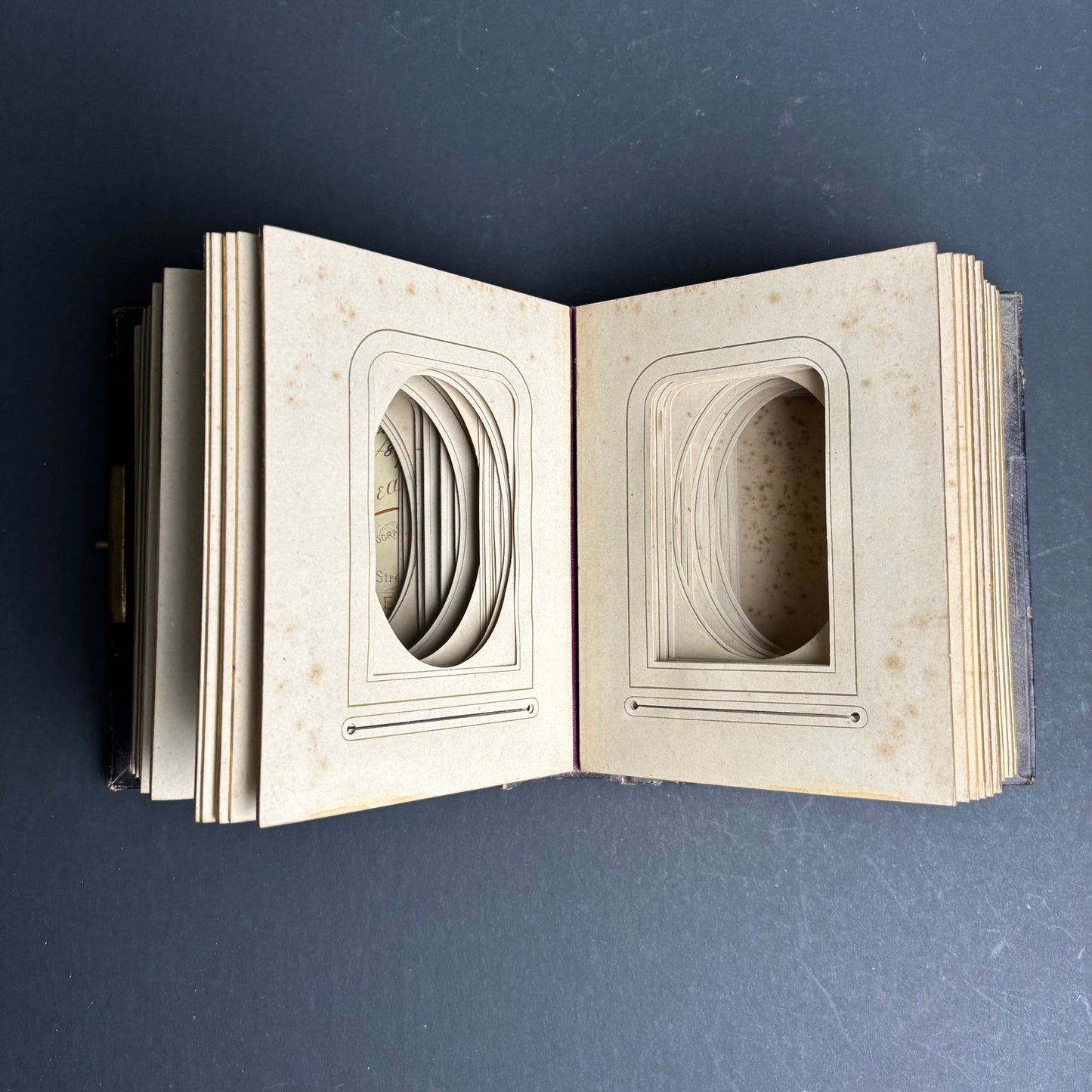 Antique Victorian Photograph Album with Brass Clasp – Christmas 1891 Dedication