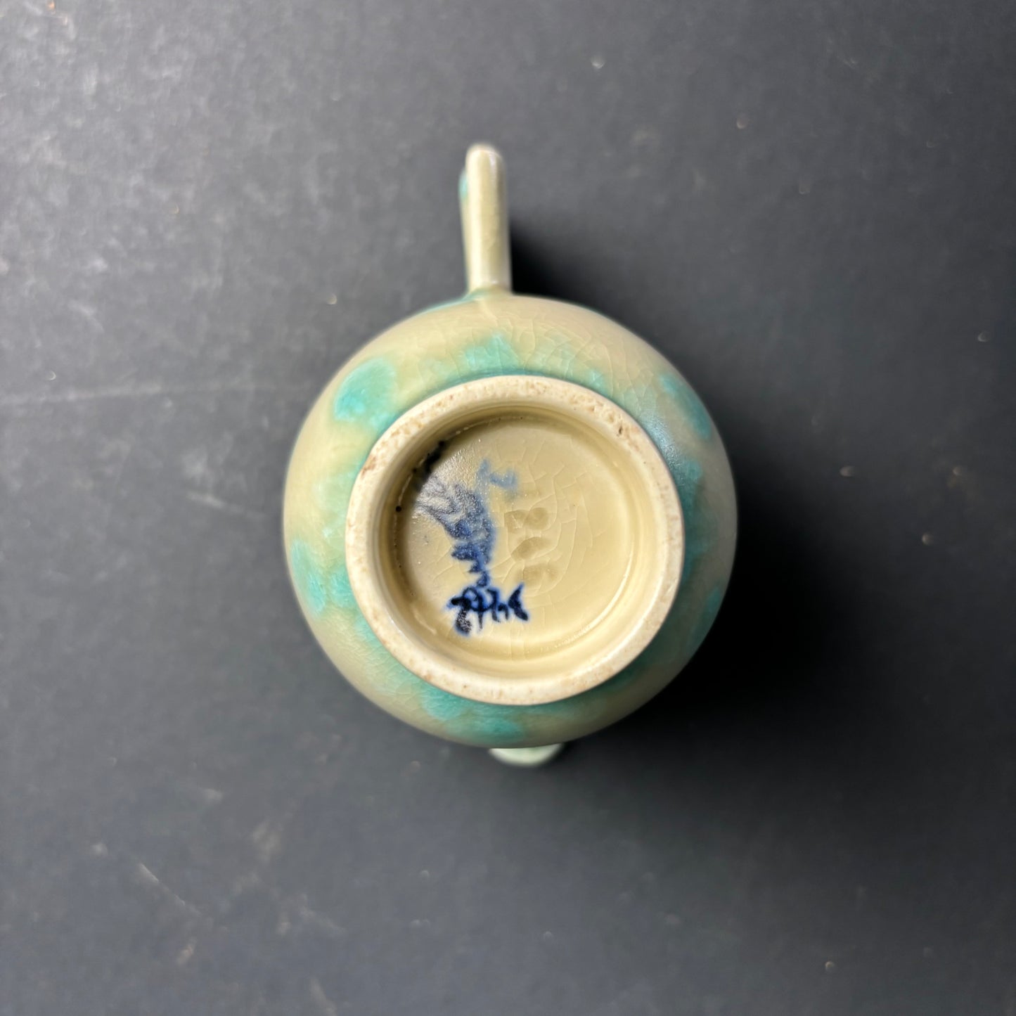 Carlton Ware Creamer & Sugar Set – Turquoise Spot Glaze