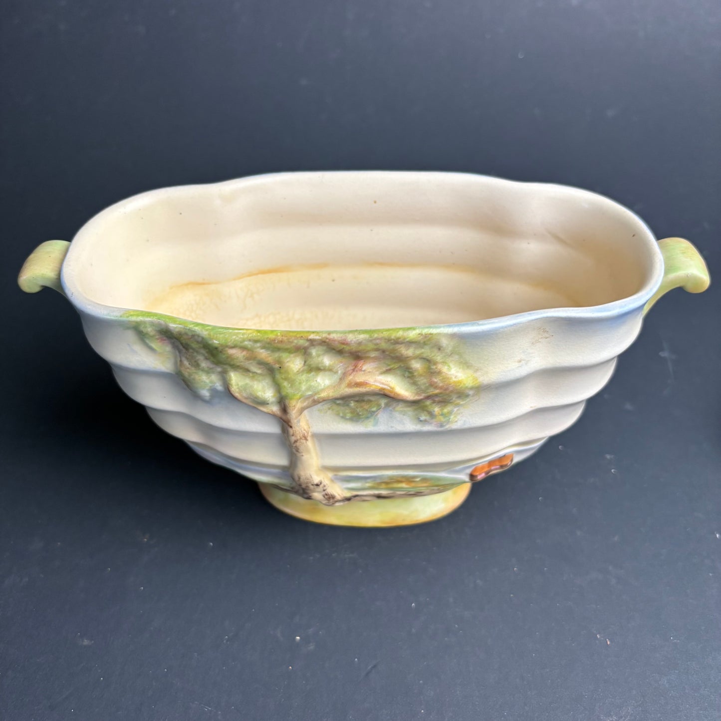 Crown Ducal Relief Landscape Bowl – England