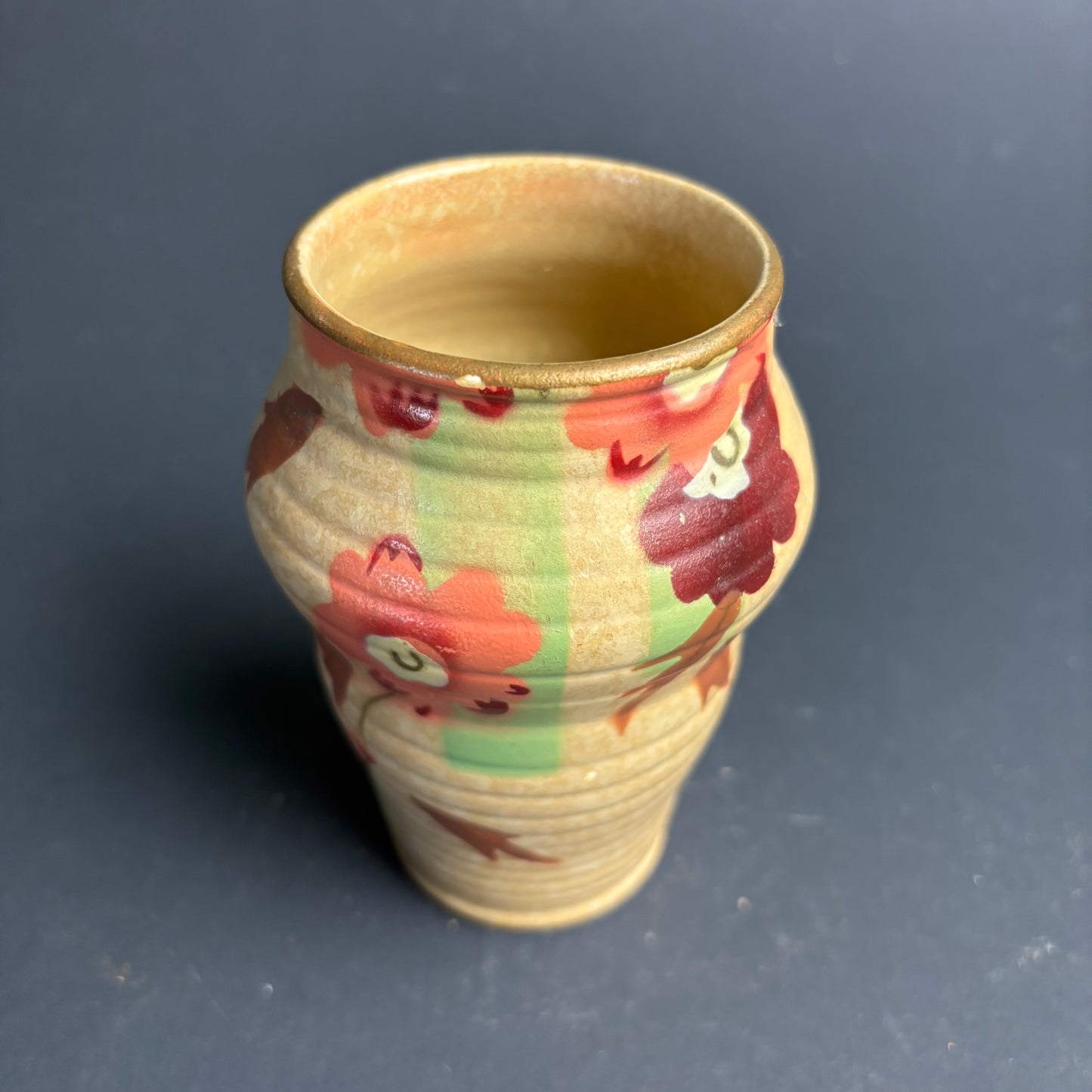 Vintage Ranleigh Ware Vase – Hand Painted Floral – England