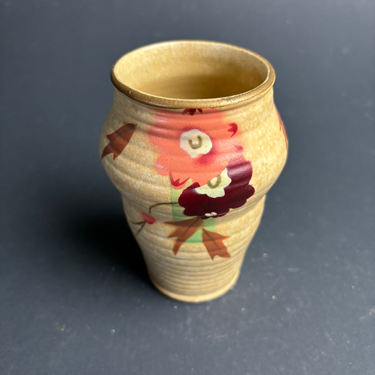 Vintage Ranleigh Ware Vase – Hand Painted Floral – England