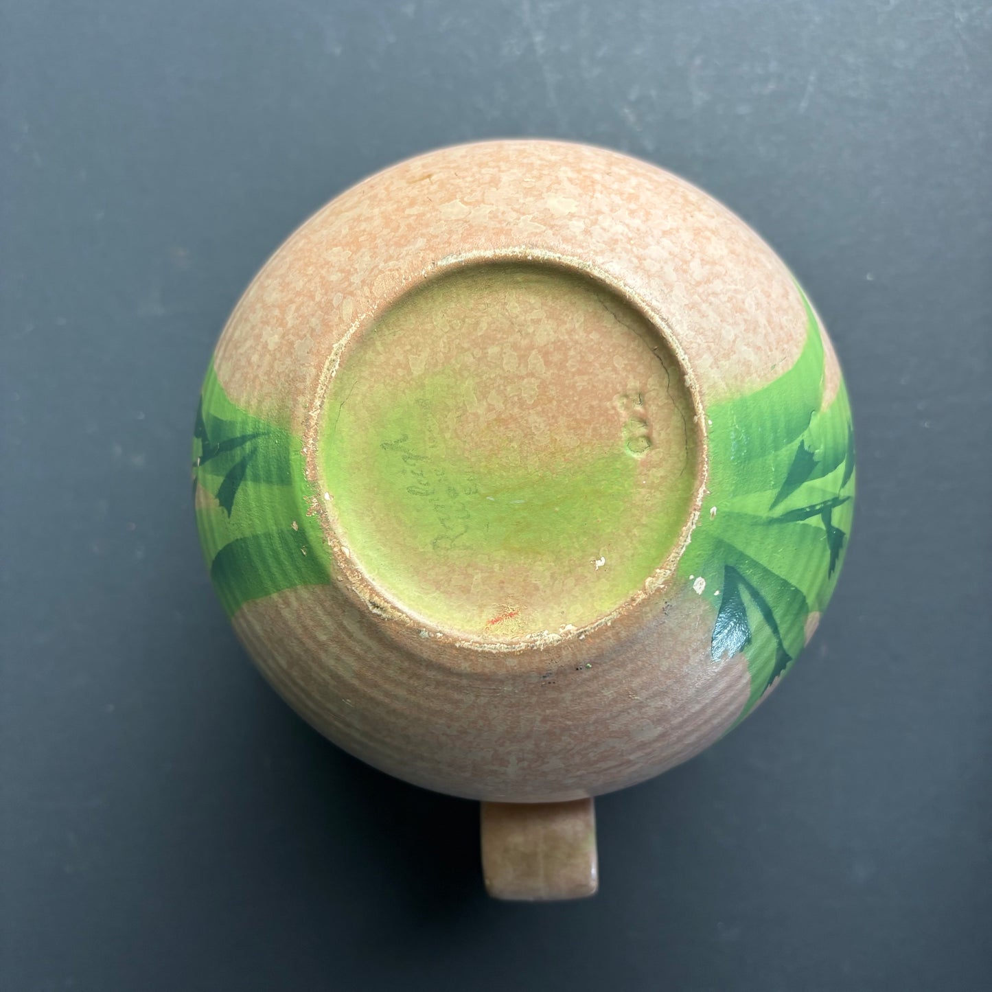 Vintage English Pottery Jug – Hand Painted Floral – Art Deco Form