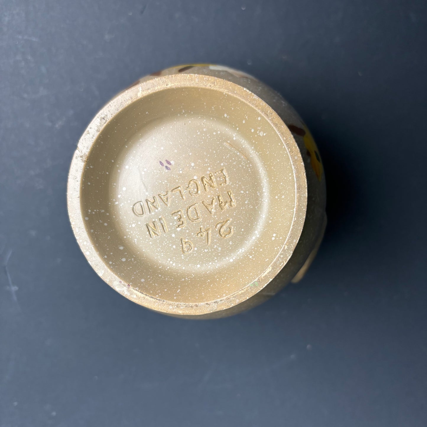 Vintage English Pottery Jug – Hand Painted Sunflower – Cottage Style Vase