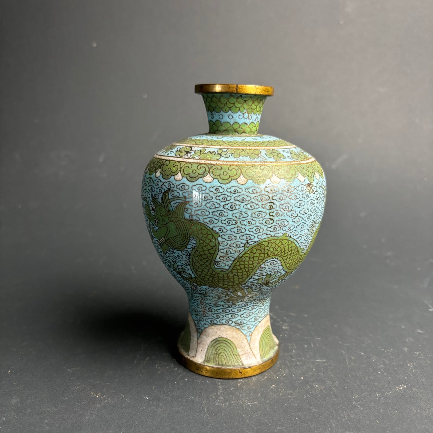 Chinese Cloisonné Vase – Dragon Motif