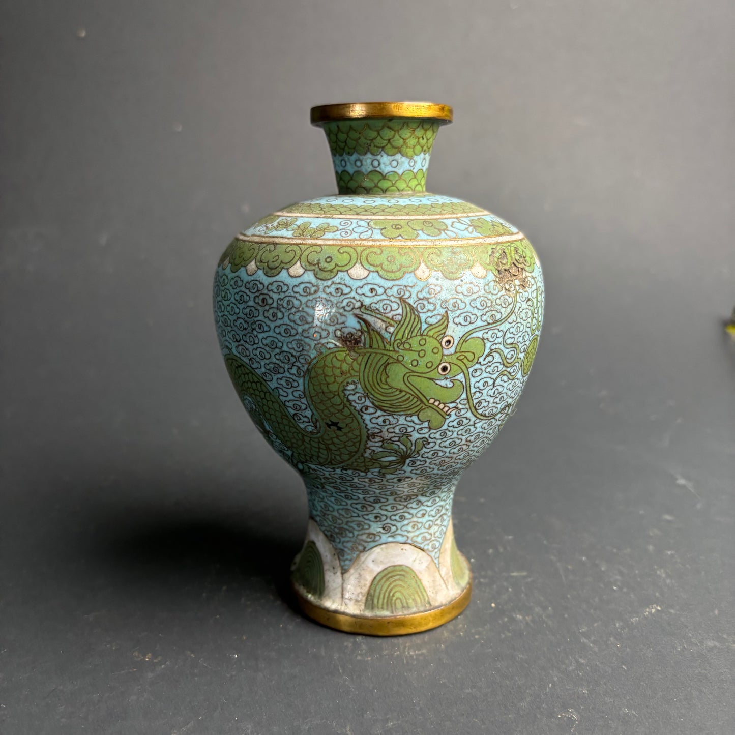 Chinese Cloisonné Vase – Dragon Motif