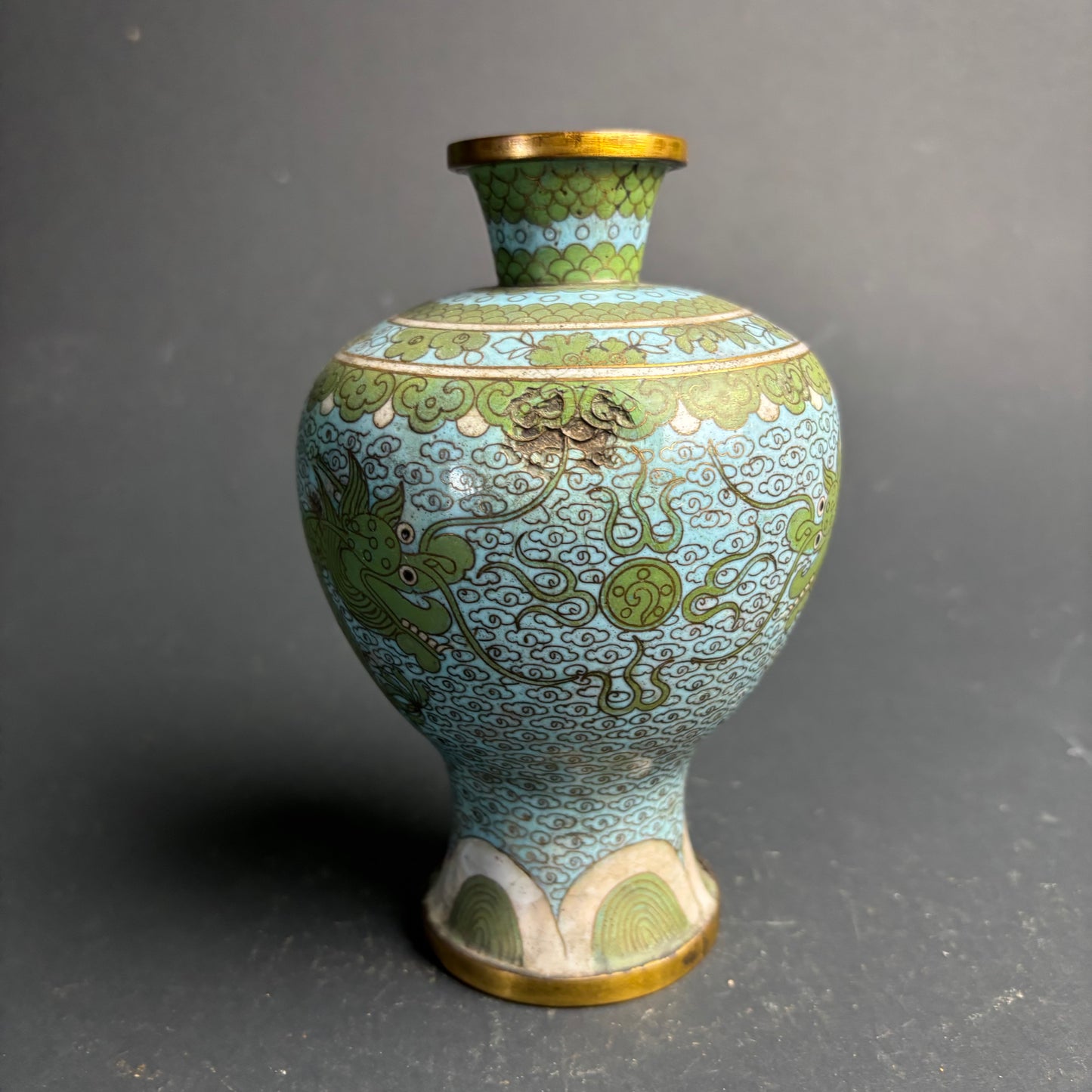 Chinese Cloisonné Vase – Dragon Motif