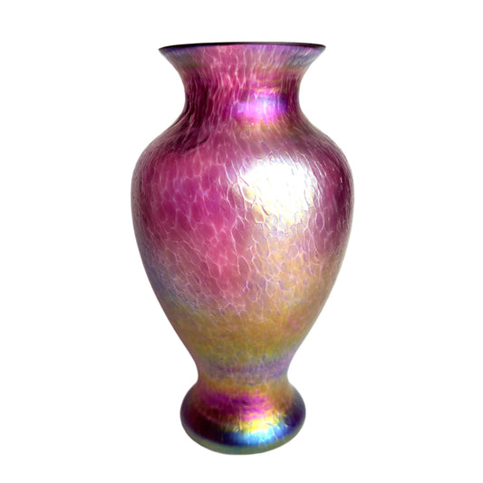 Iridescent Studio Art Glass Vase