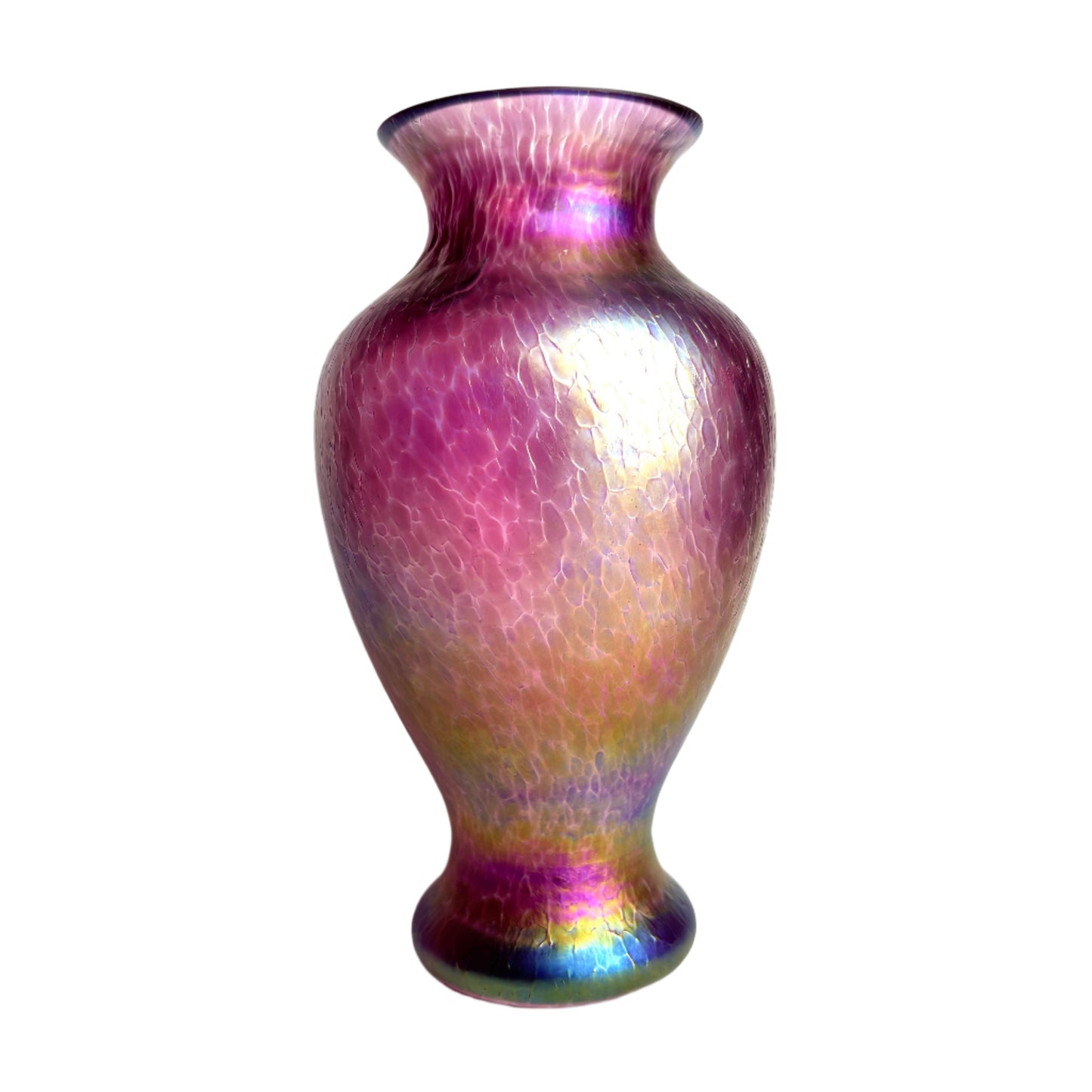 Iridescent Studio Art Glass Vase