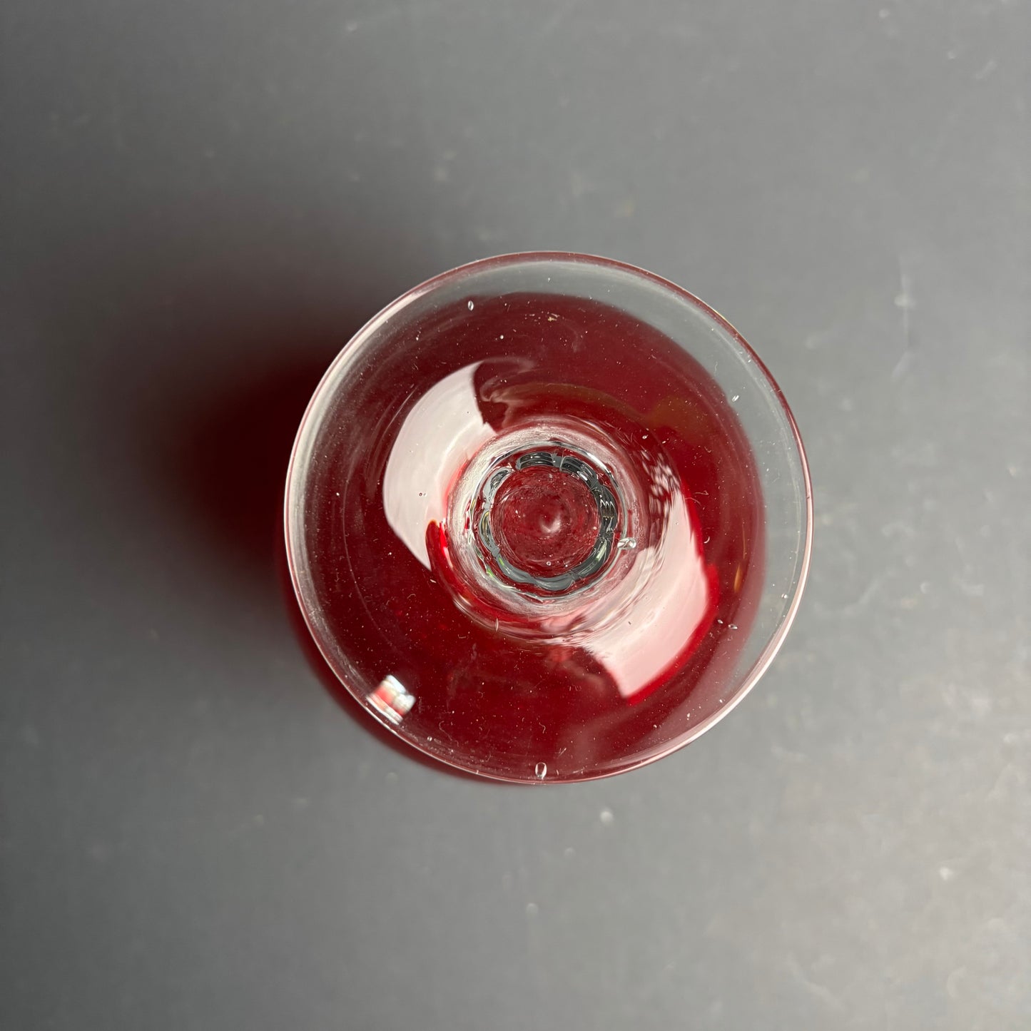 Large Ruby Glass Brandy Balloon Goblet