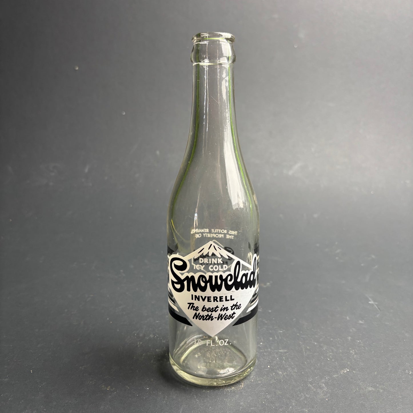 Snowclad Inverell Soft Drink Bottle – 10oz – Vintage Australian Soda Bottle NSW