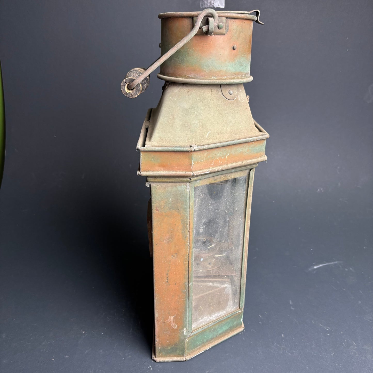 Antique Bulpitt & Sons Lantern 1912 Birmingham – Brass Railway / Carriage Lamp