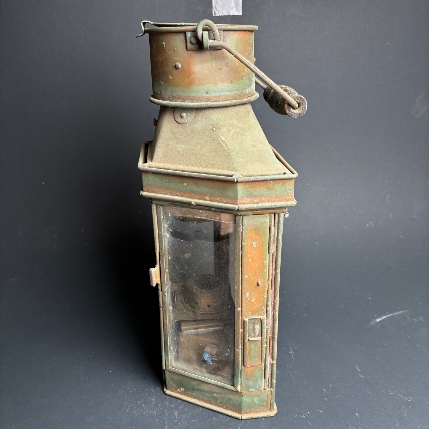 Antique Bulpitt & Sons Lantern 1912 Birmingham – Brass Railway / Carriage Lamp