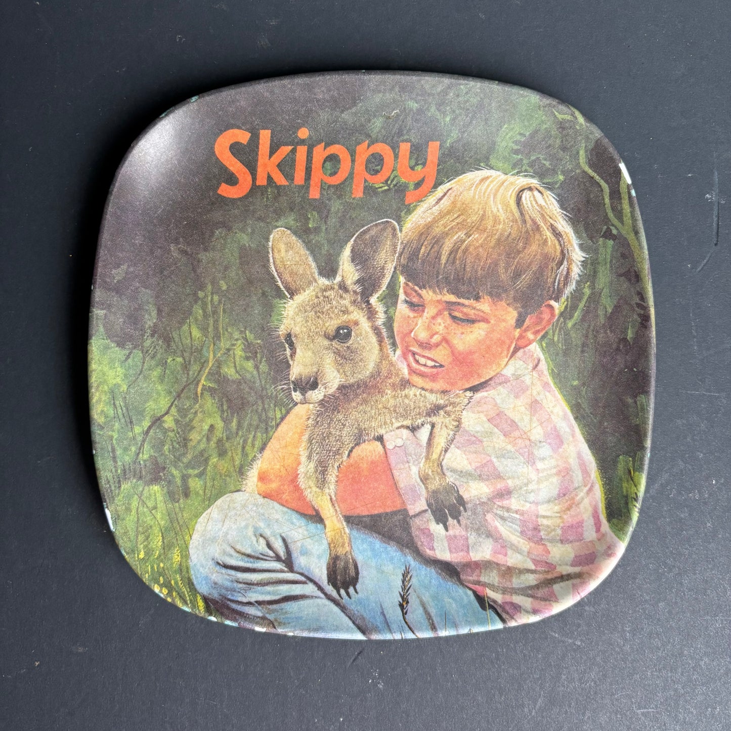 Vintage Skippy Melamine Tray – F&T Bessemer Australia – Kangaroo TV Theme
