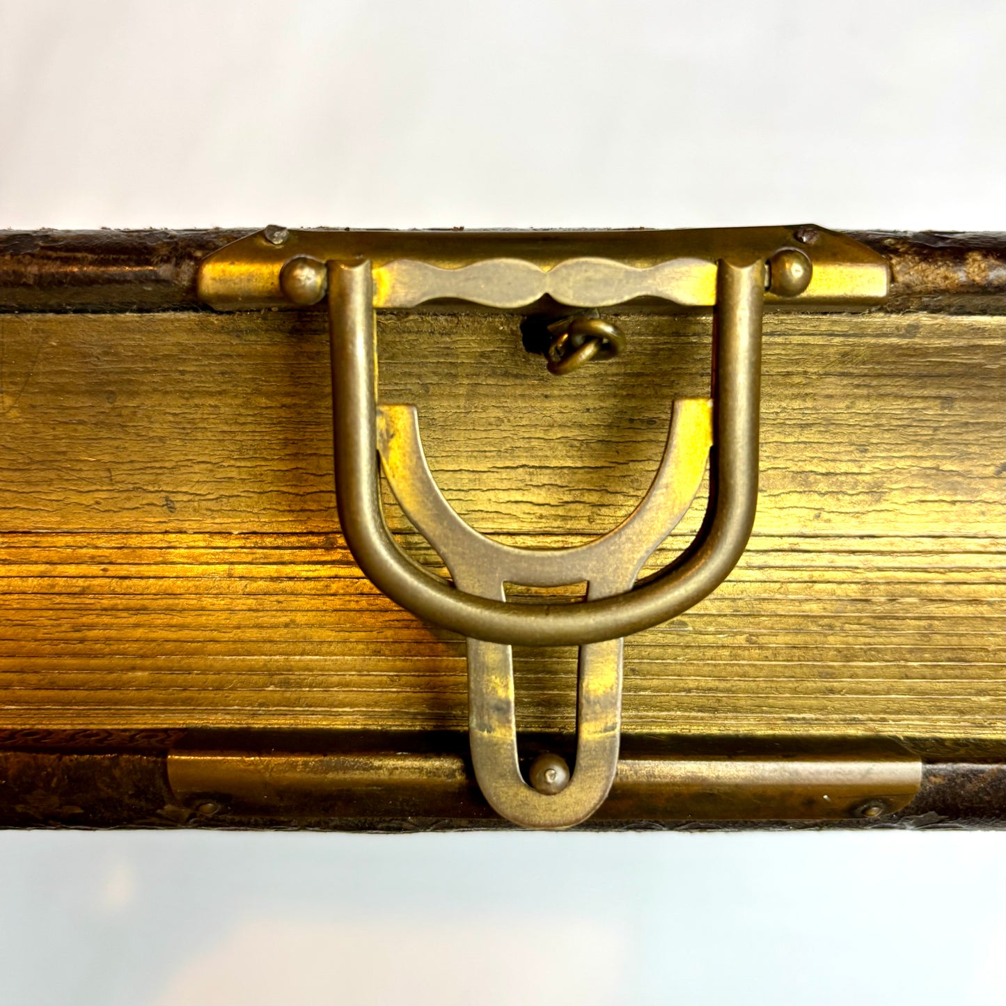 Antique Victorian Musical Photo Album c.1880 — Gilt Leather with Working Brass Clasp