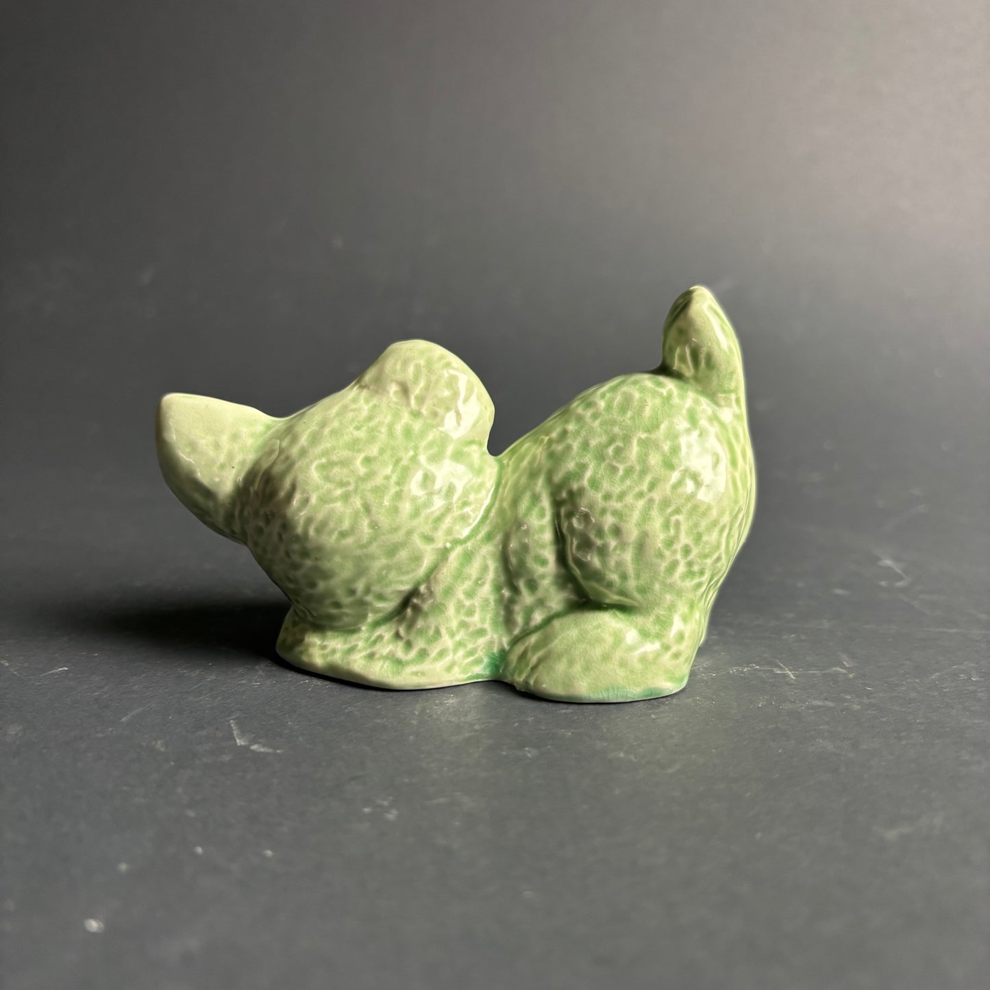 Sylvac England Green Terrier Dog Figurine Mid Century