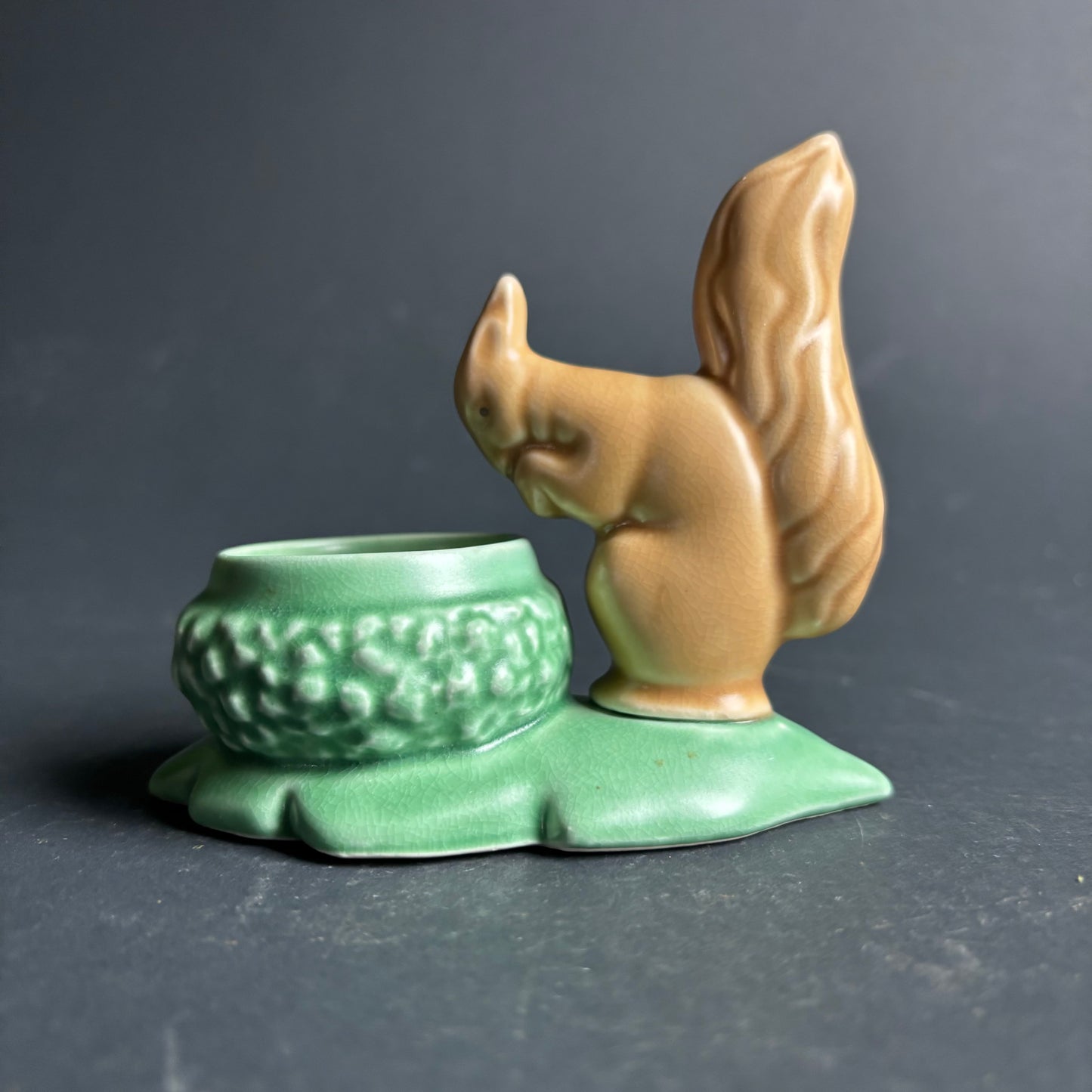 Sylvac England Squirrel Planter Vase Model 1494 Acorn Bowl