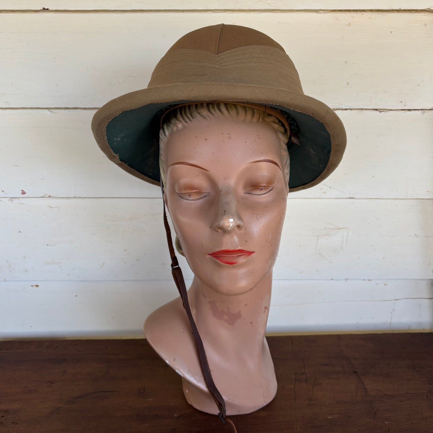 Vintage “Goodes Hat Shop” Safari Pith Helmet — Hay Street, Perth