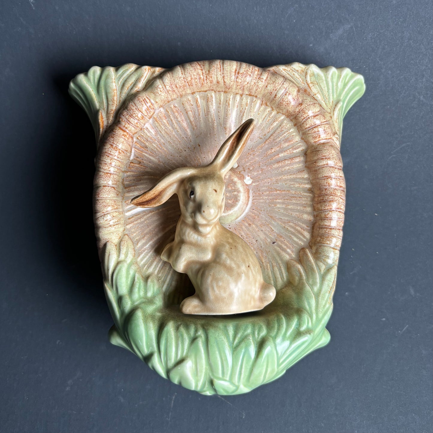 Sylvac England Rabbit Wall Pocket Vase Model 328 Mid Century