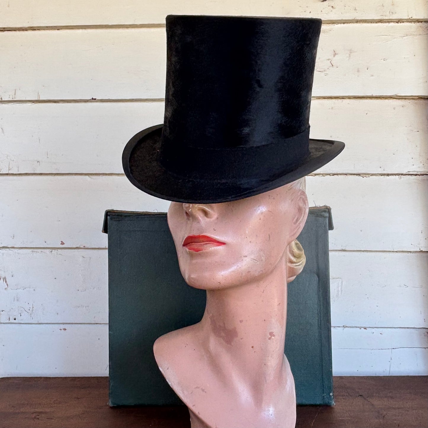Antique Austin Reed & Co. London Top Hat — with Original Dunn & Co. Box