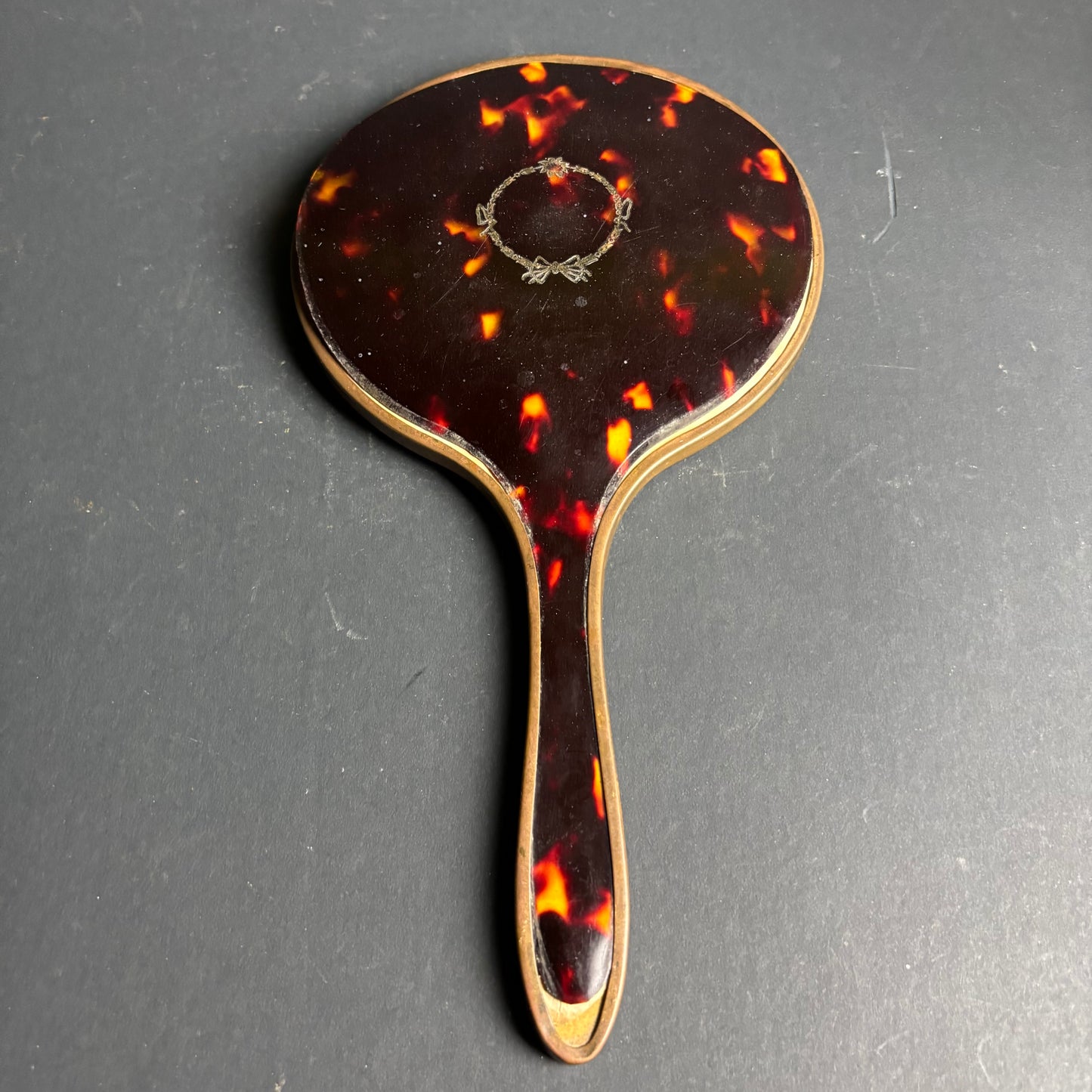 Vintage Tortoiseshell Style Hand Mirror – Dressing Table Piece