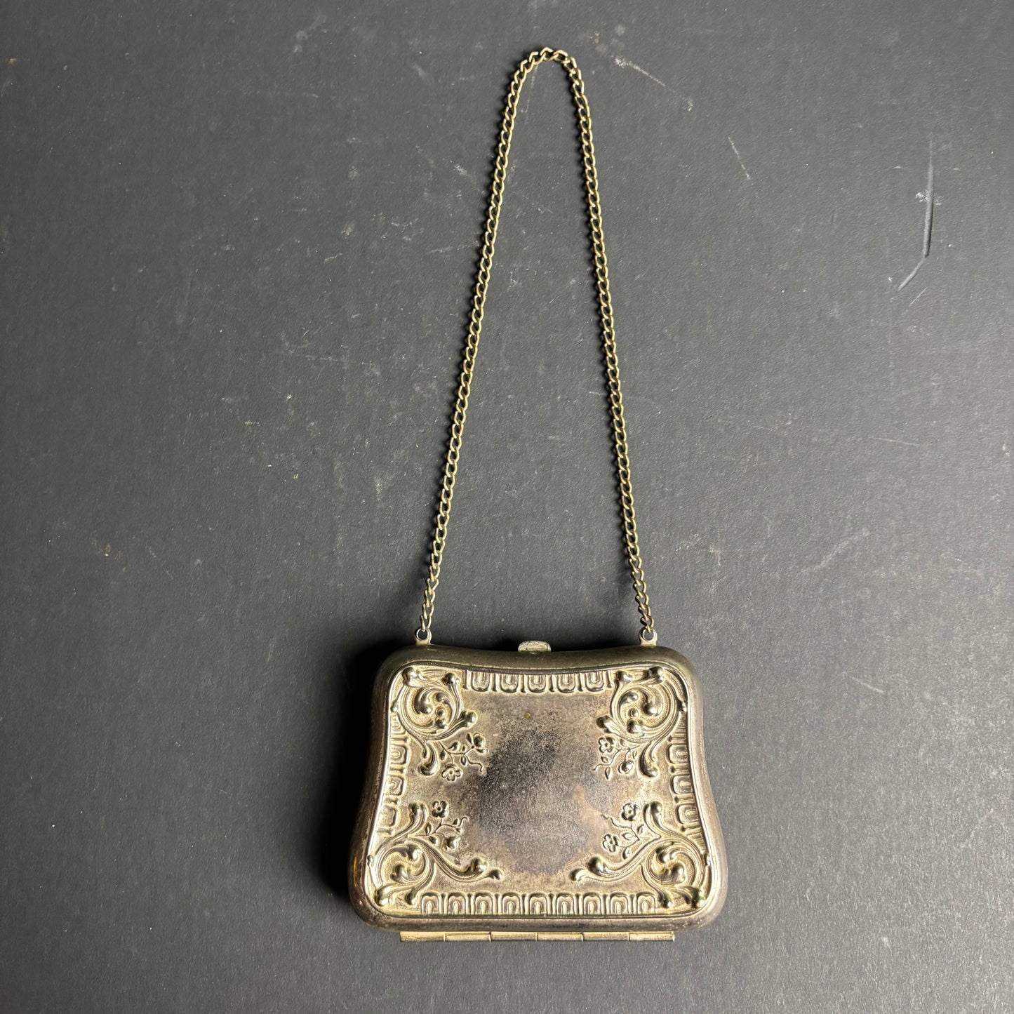 Vintage Silver Tone Evening Purse – Compact Concertina Coin Bag