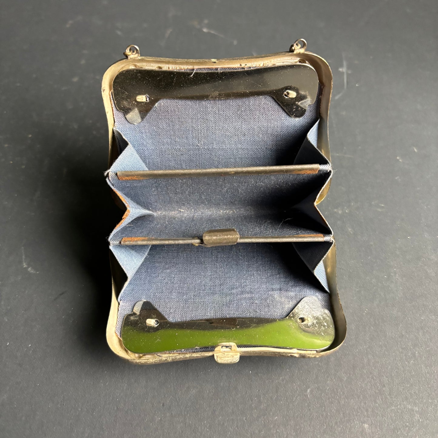 Vintage Silver Tone Evening Purse – Compact Concertina Coin Bag