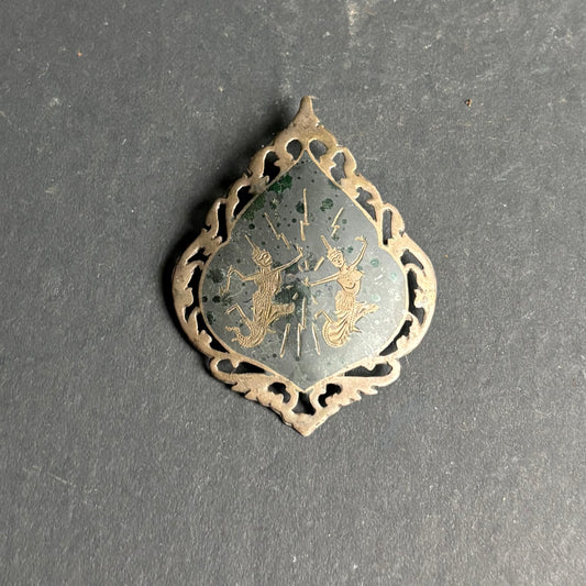 Art Deco Sterling Silver Brooch – Figural Design