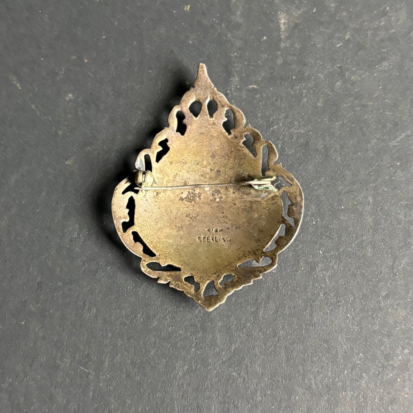 Art Deco Sterling Silver Brooch – Figural Design