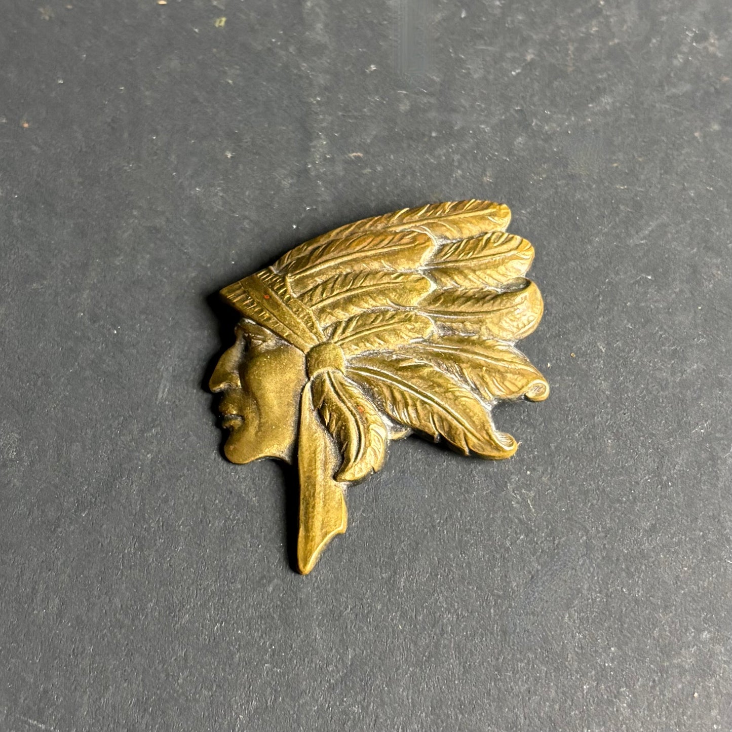 Vintage Chief Head Brooch