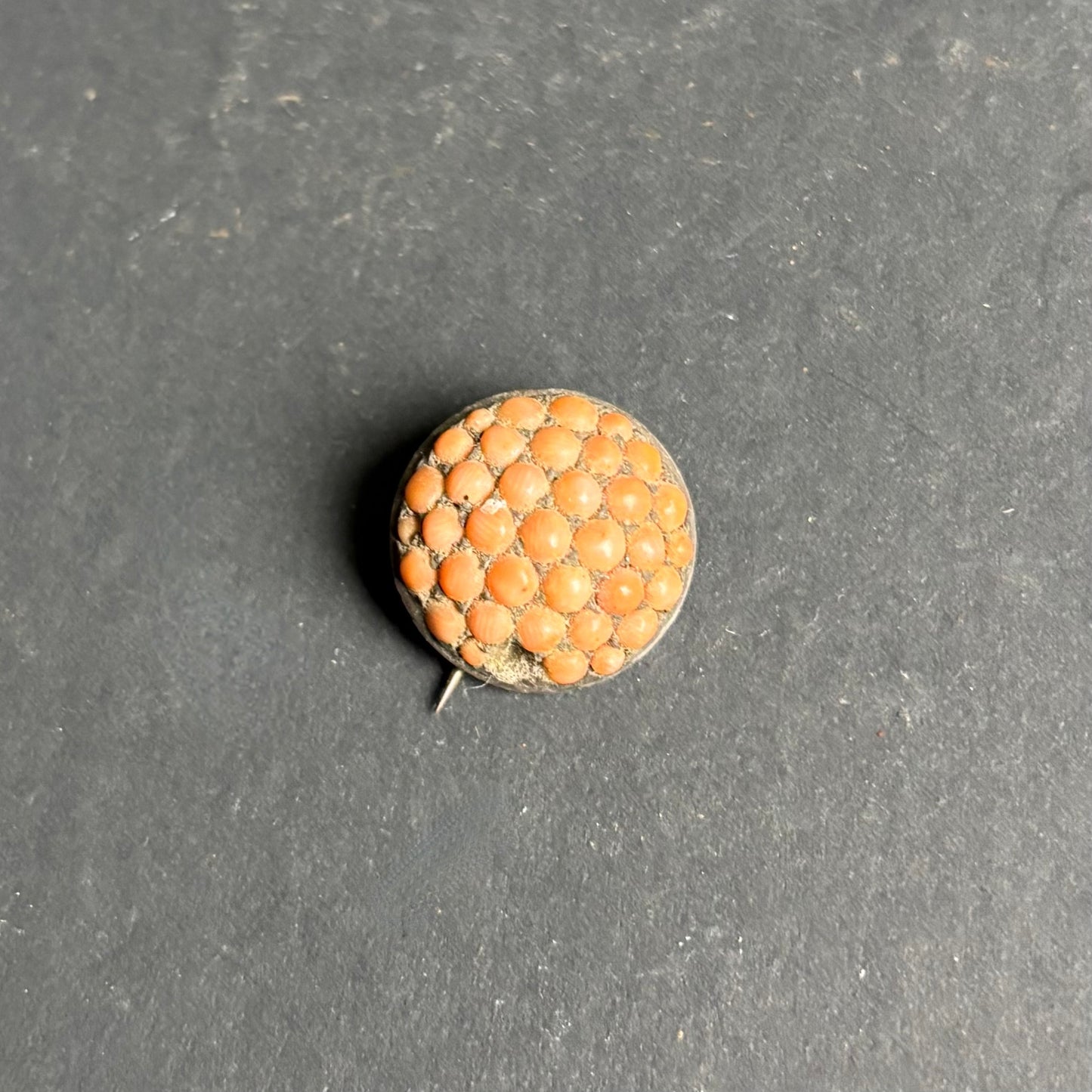 Victorian Coral Cluster Brooch – Natural Coral in Silver Setting