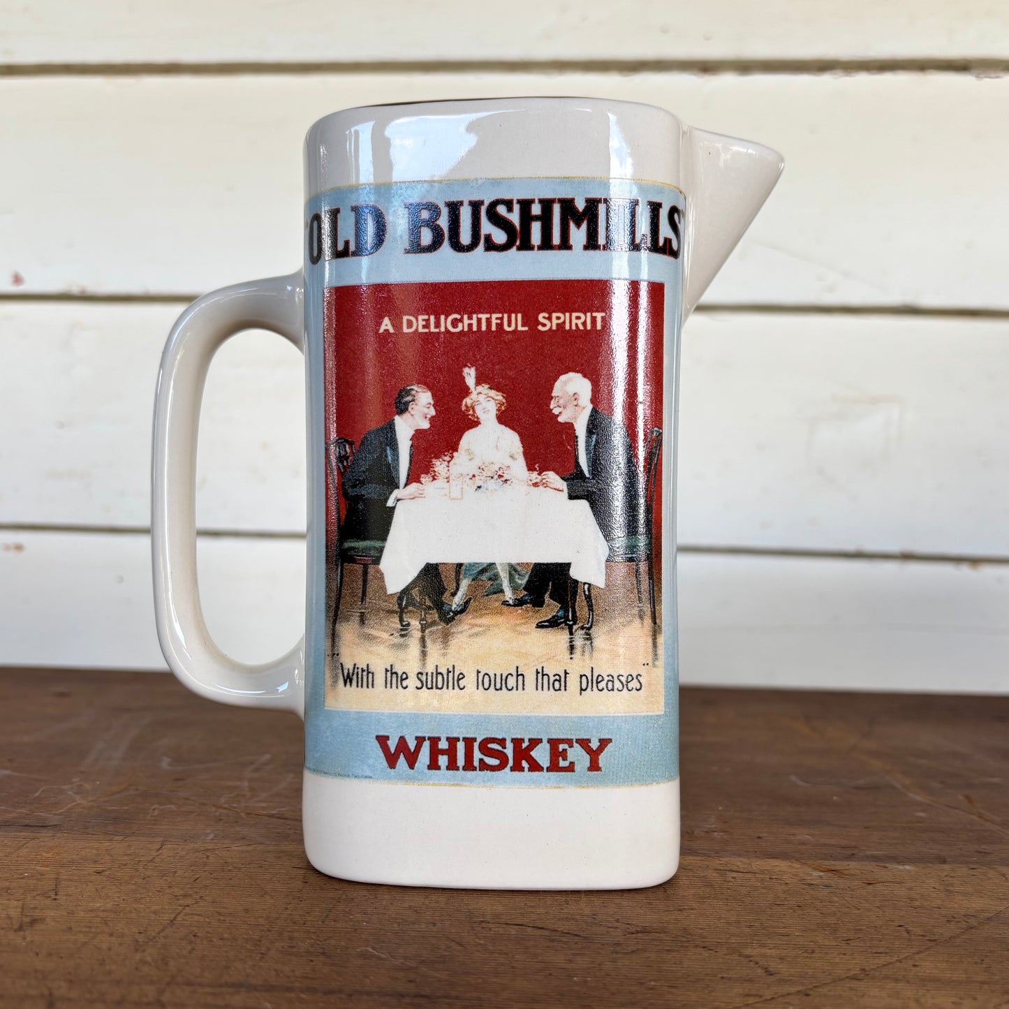 Old Bushmills “A Delightful Spirit” Water Jug — Staffordshire