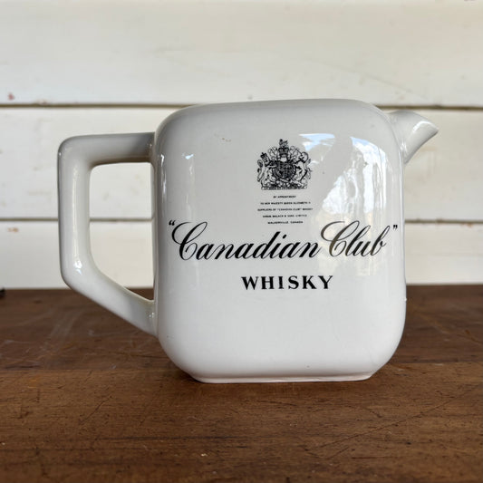 Canadian Club Whisky Water Jug – Vintage Bar Advertising (c.1970s–80s)