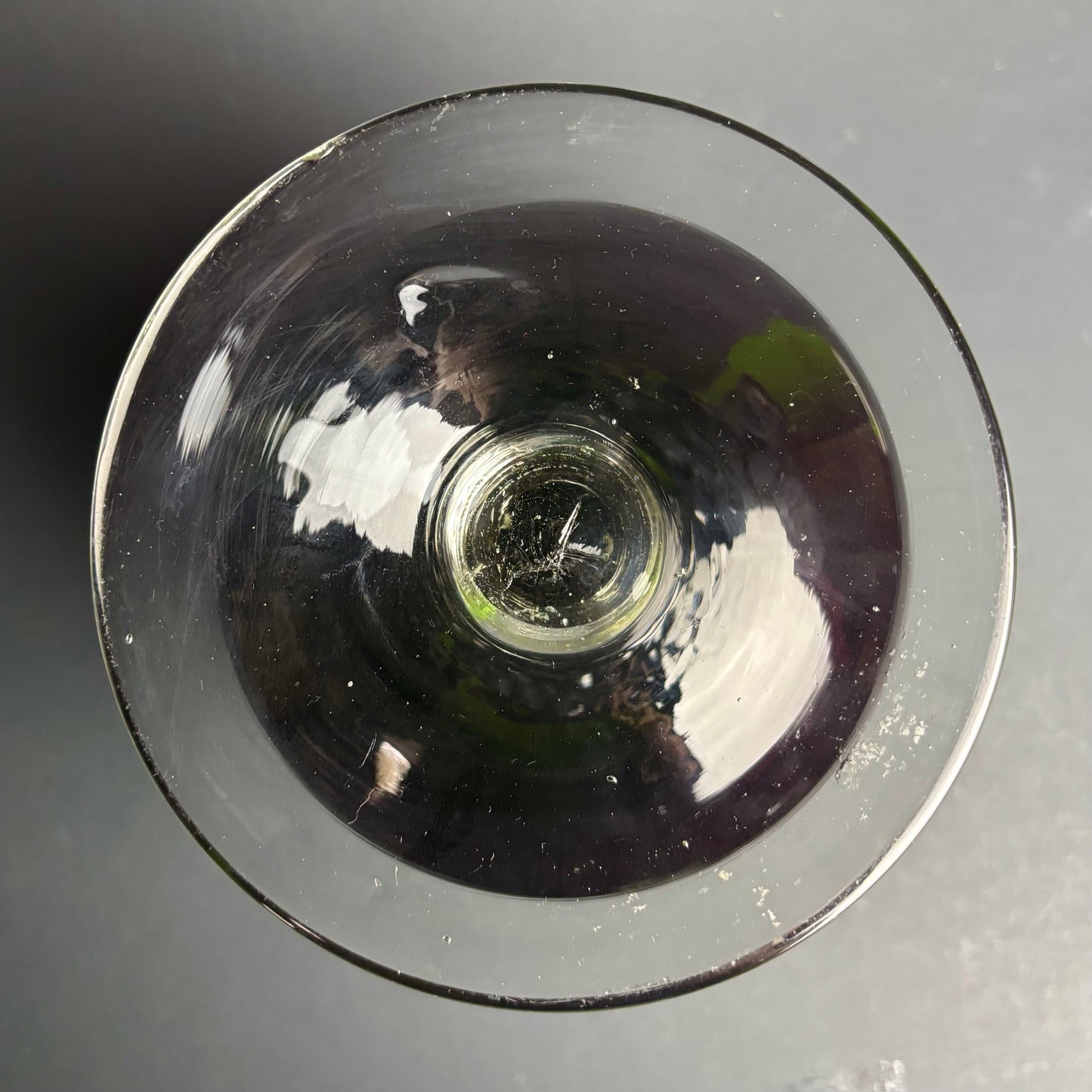 Large Vintage Amethyst Over Green Art Glass Goblet Vase – Cased Glass