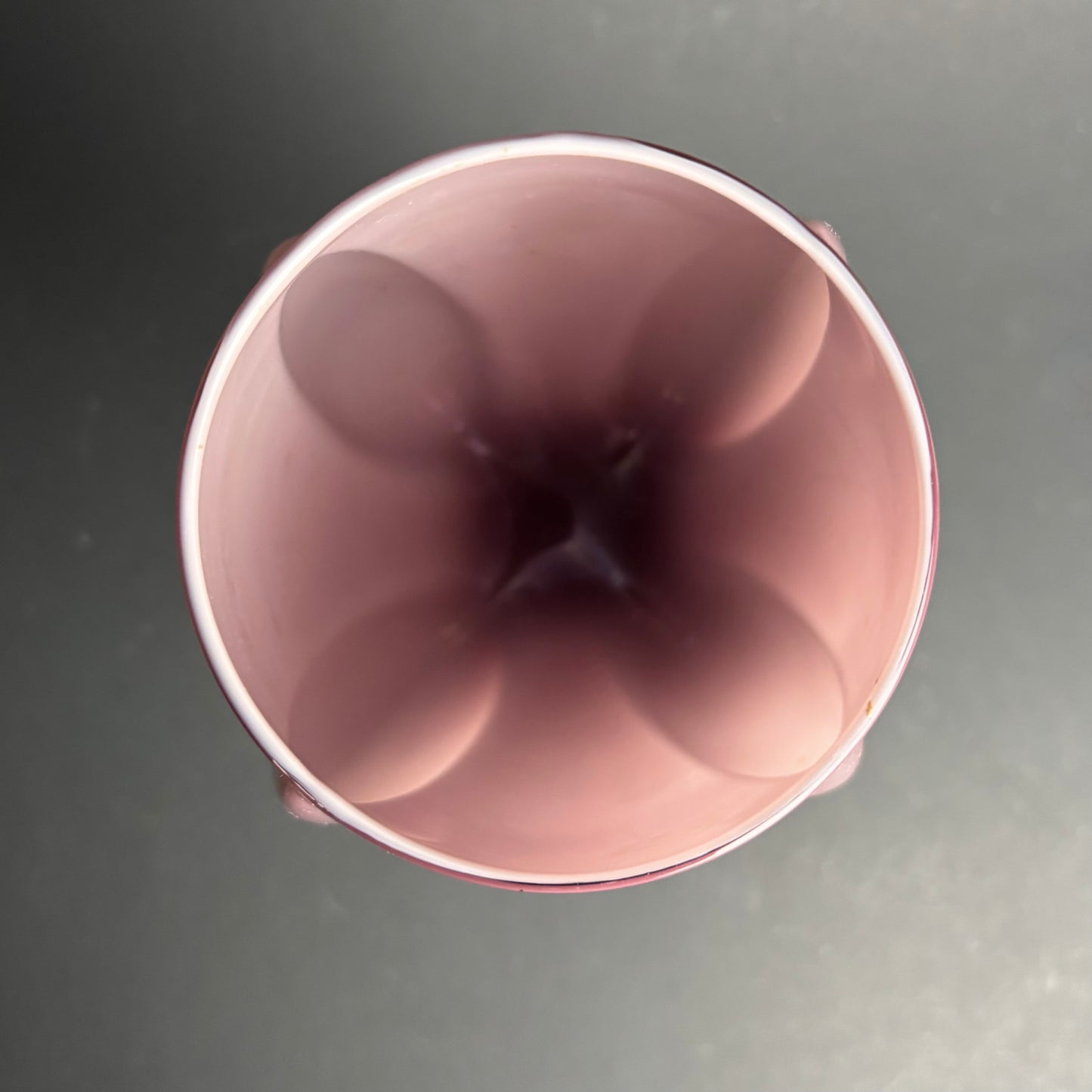 Tall Vintage Empoli Amethyst Cased Glass Vase with Twisted Stem