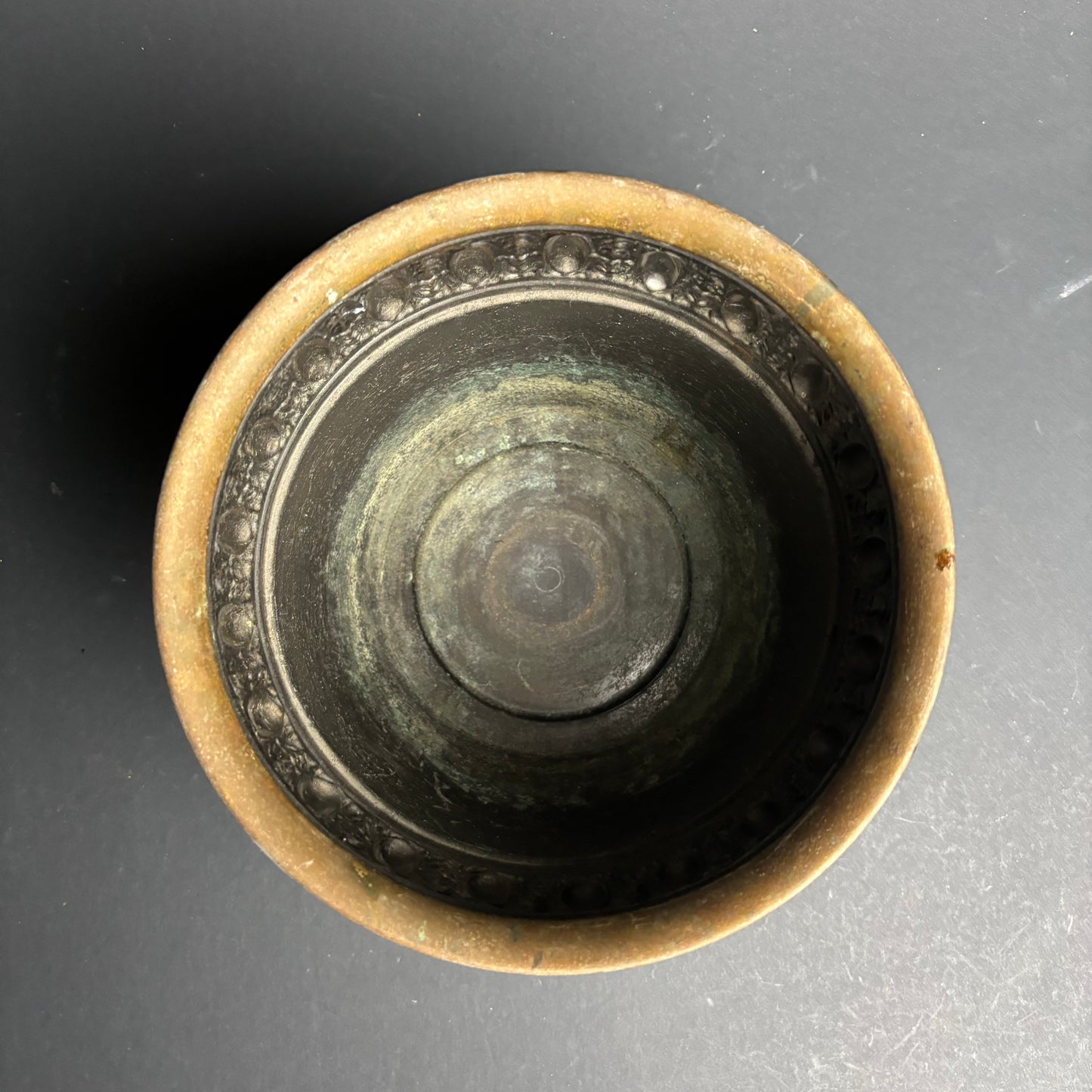 Vintage Solid Brass Planter Bowl – Halal Ware