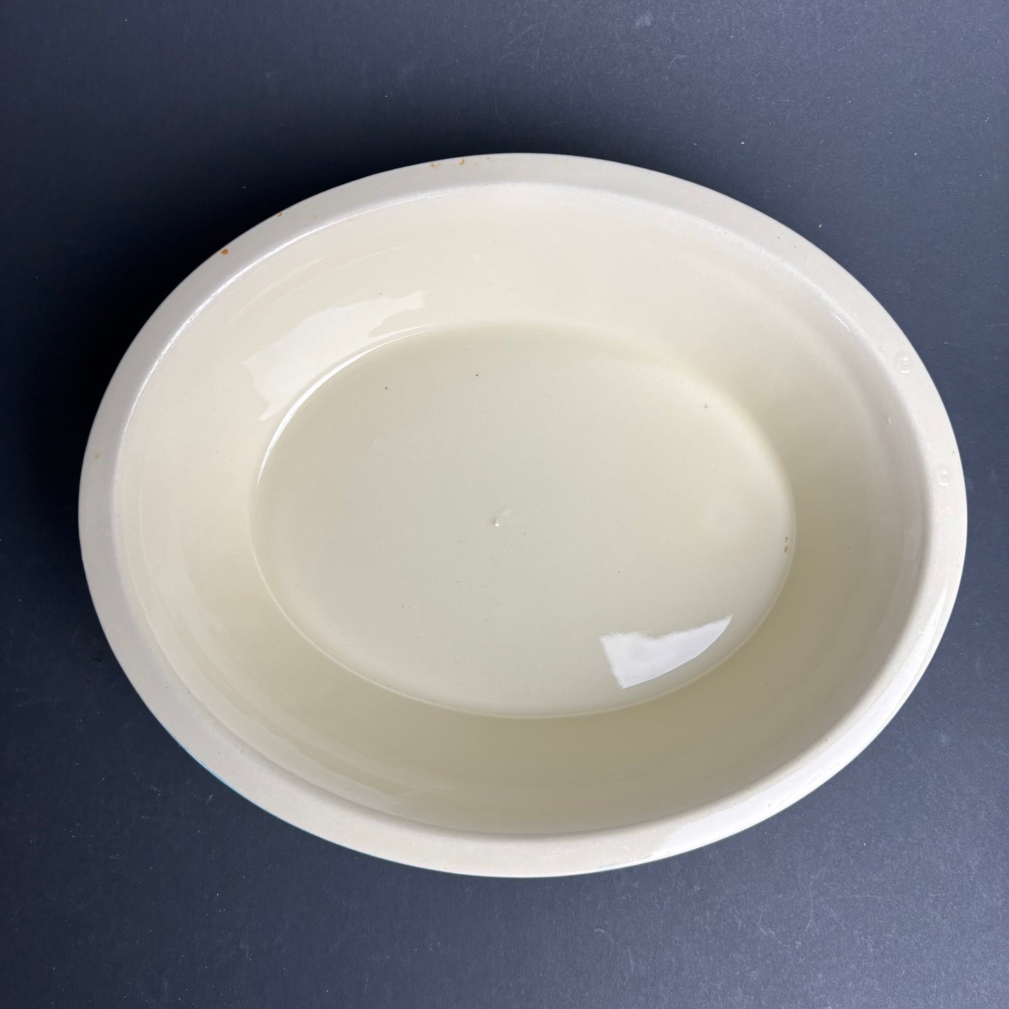 Diana Pottery Covered Casserole Dish – Australian Mid Century Blue & Cream