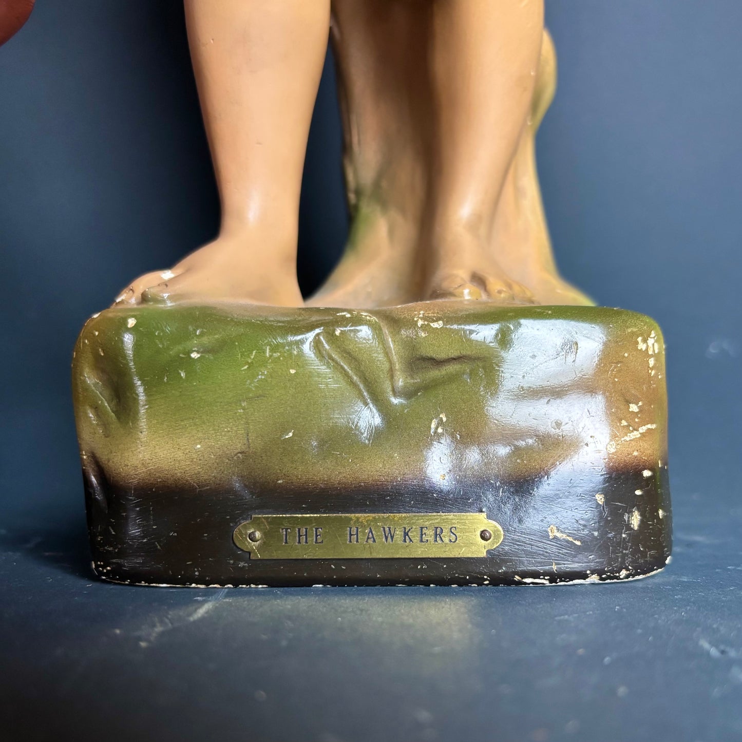 Vintage “The Hawkers” Chalkware Figures – Boy & Girl with Fruit Baskets (Pair)