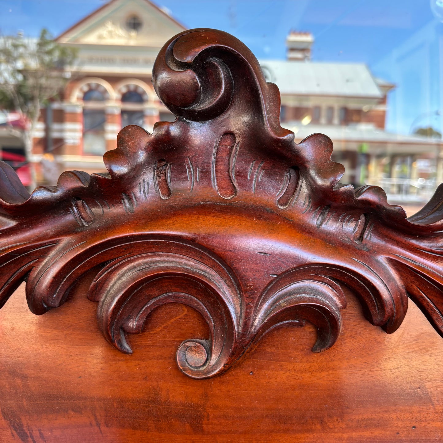 Victorian Mahogany Chiffoniere Carved Backboard Cupboard 123cm