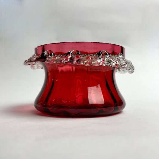 Victorian Cranberry Glass Bowl