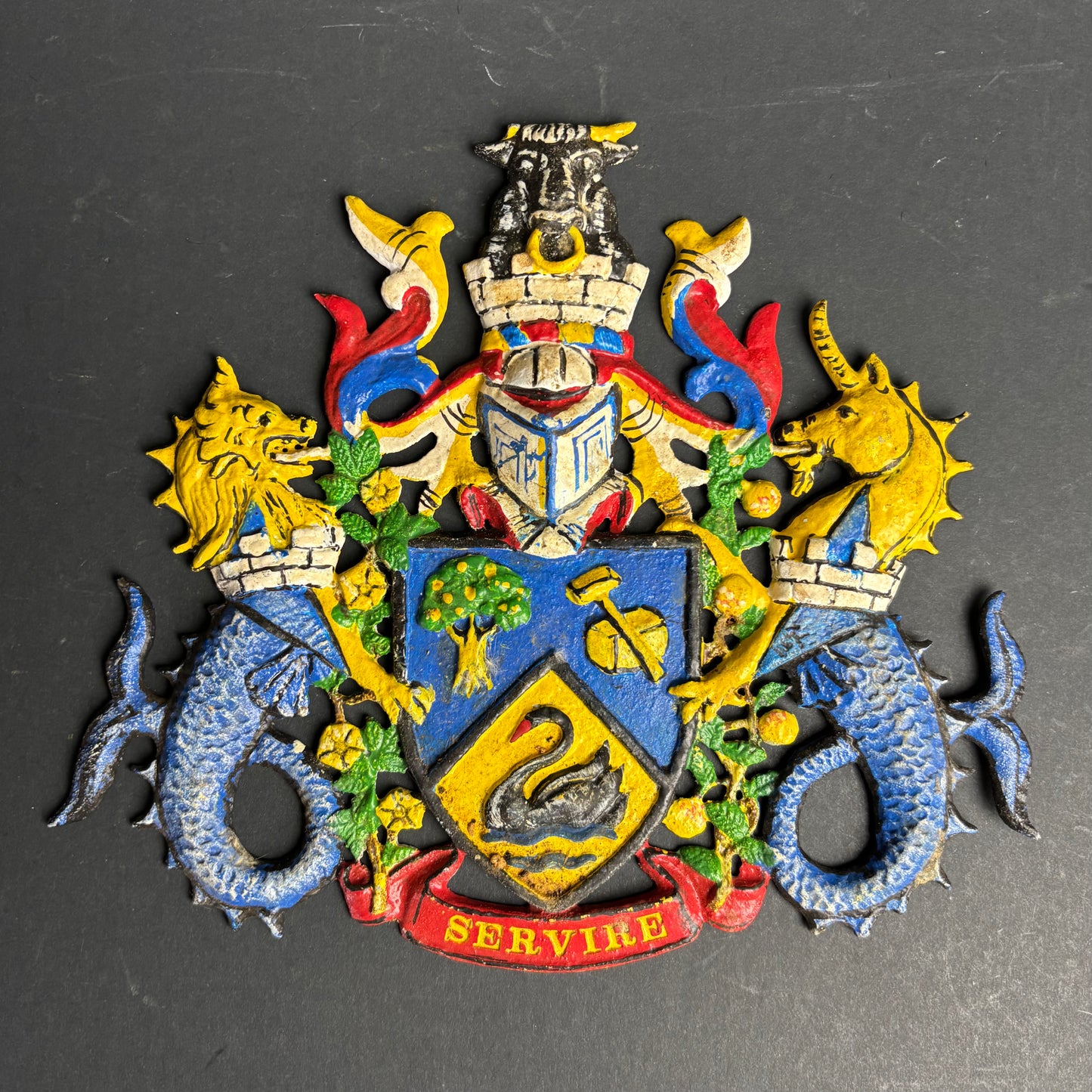 City of Gosnells Cast Aluminium Crest Plaque WA Heraldic Wall Decor