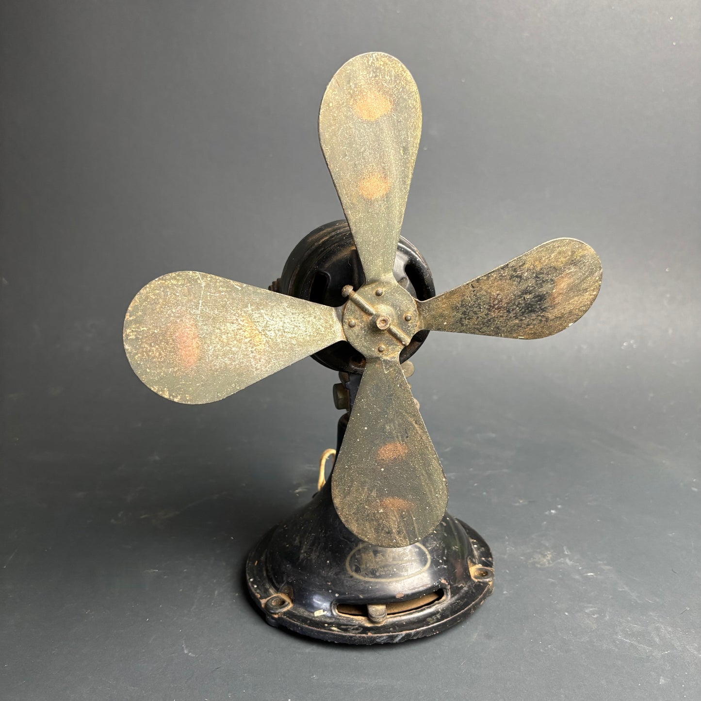 Vintage Magnet Fan General Electric Co Ltd England Brass Blade Desk Fan