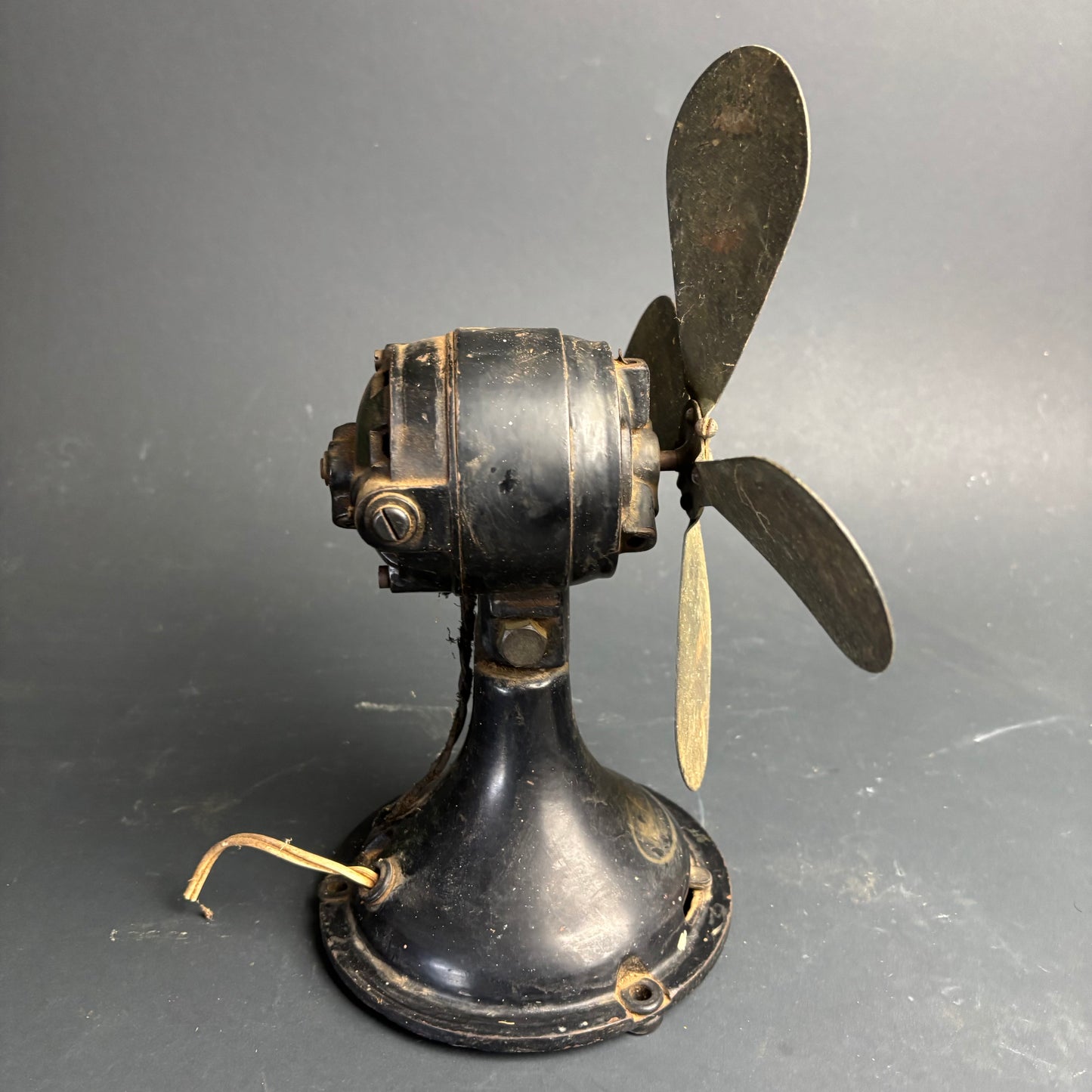 Vintage Magnet Fan General Electric Co Ltd England Brass Blade Desk Fan