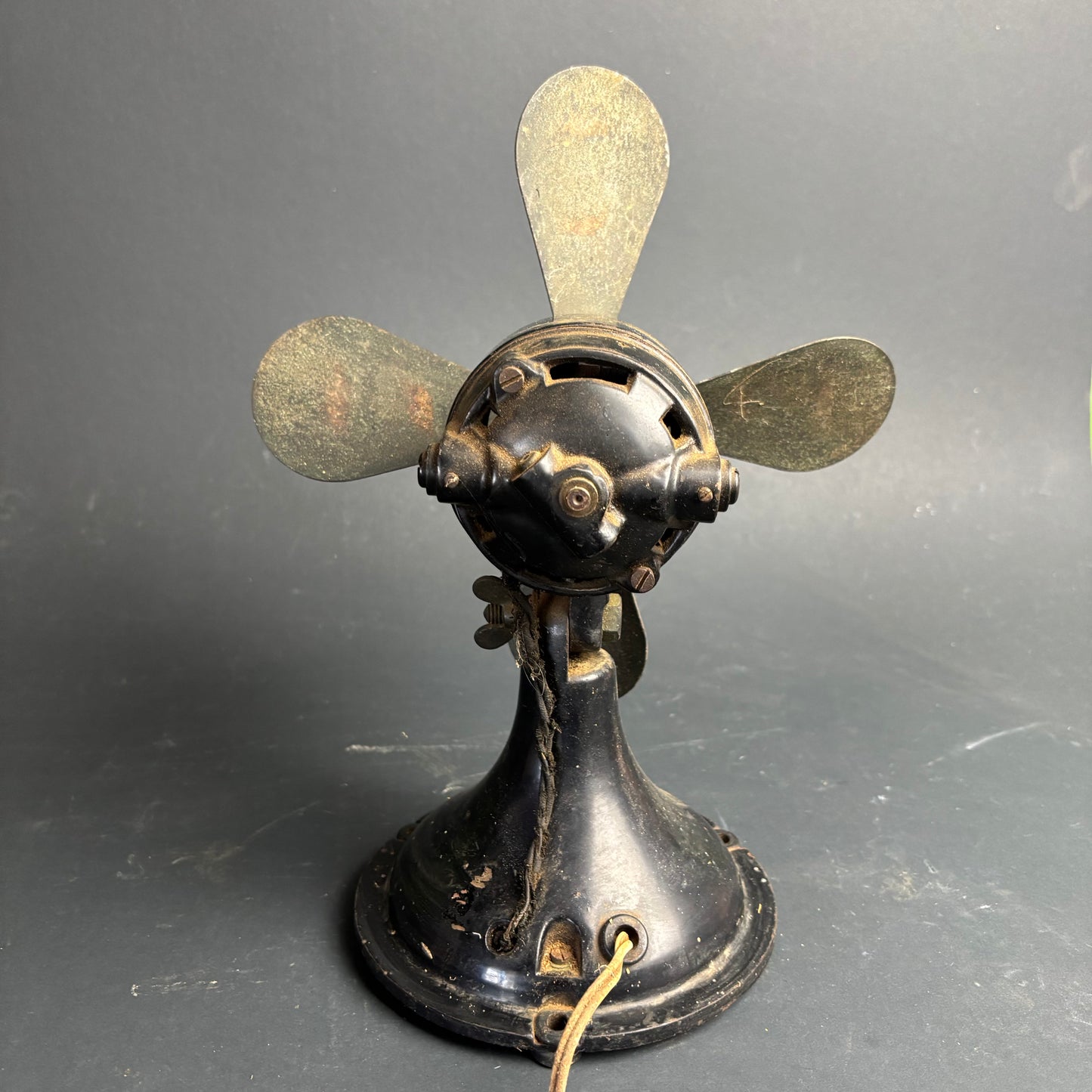 Vintage Magnet Fan General Electric Co Ltd England Brass Blade Desk Fan